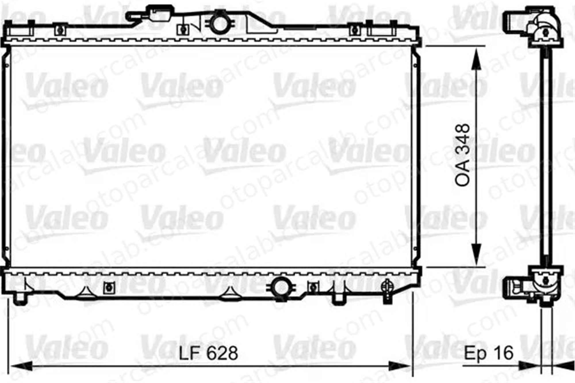 VALEO 735415 Su Radyatörü TOYOTA COROLLA COROLLA Compact 164000D030 164000D040