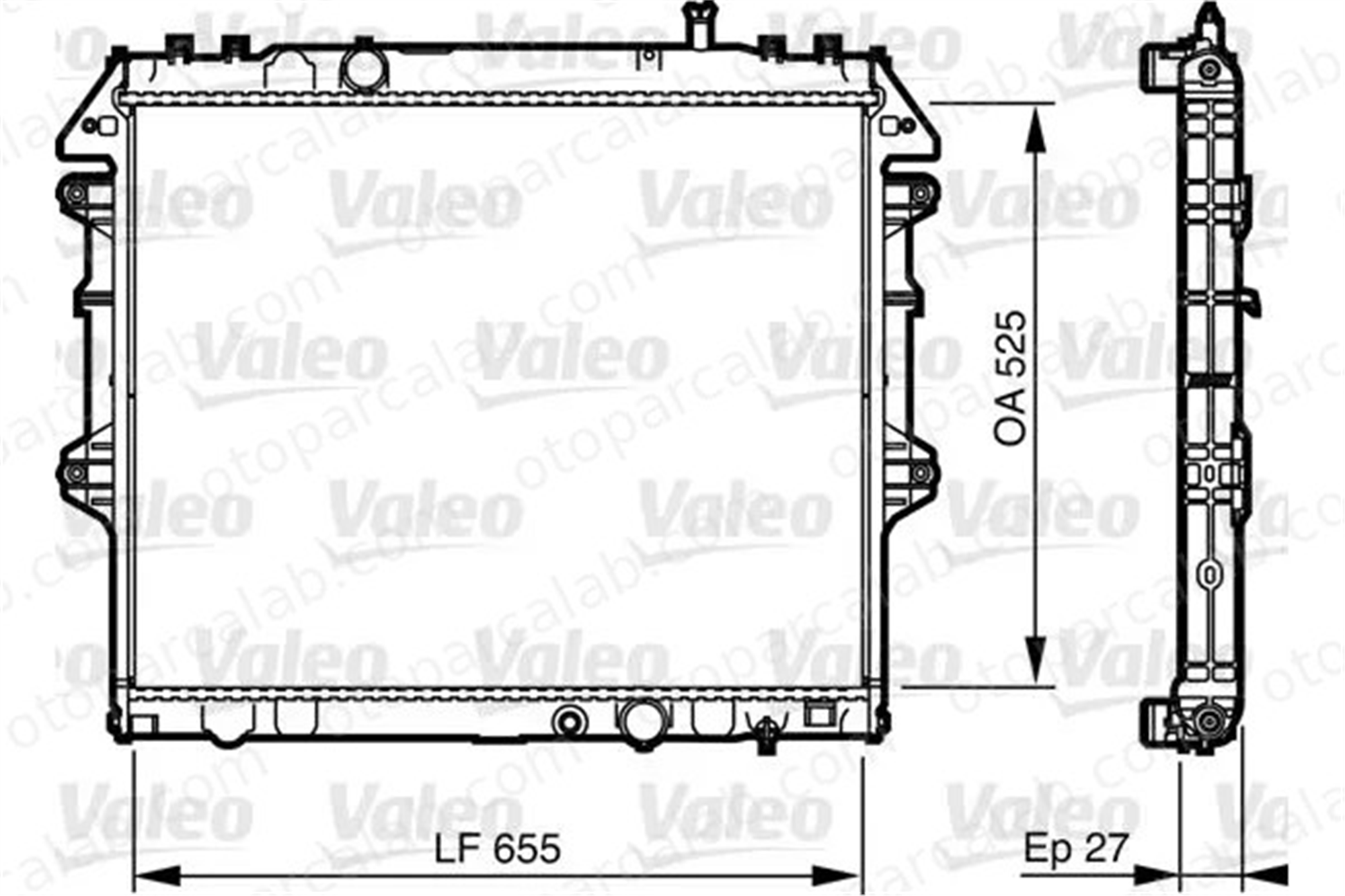 VALEO 735442 Su Radyatörü TOYOTA HILUX VII Pick-up 164000L250