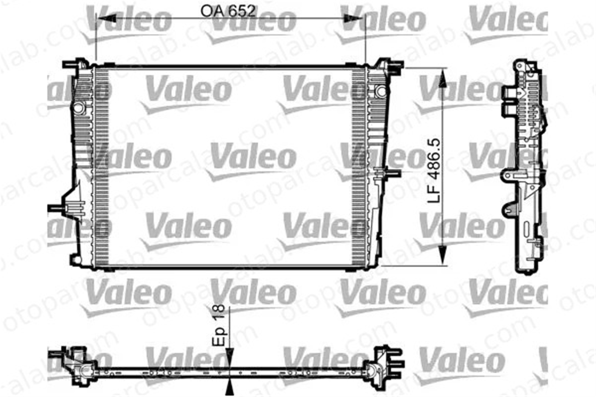 VALEO 735463 Su Radyatörü HYUNDAI H100 Panelvan/Van H100 Minibüs/Otobüs 253004B000 253004B001