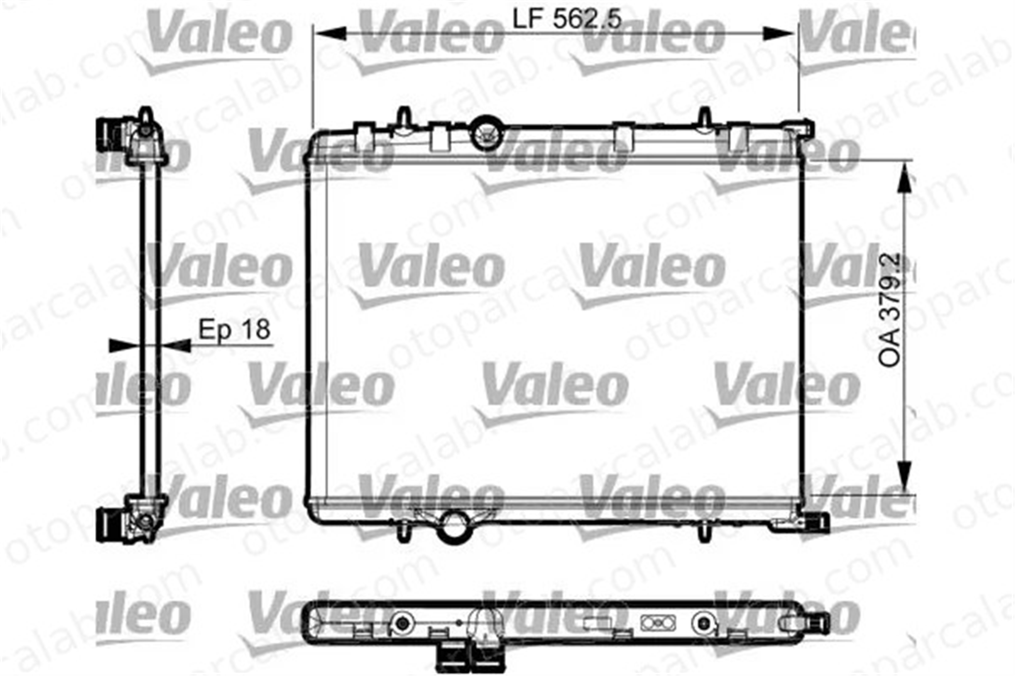 VALEO 735496 Su Radyatörü PEUGEOT PARTNER Kasa/büyük limuzin CITROËN BERLINGO / BERLINGO FIRST Kasa/büyük limuzin 1330Y6 133083
