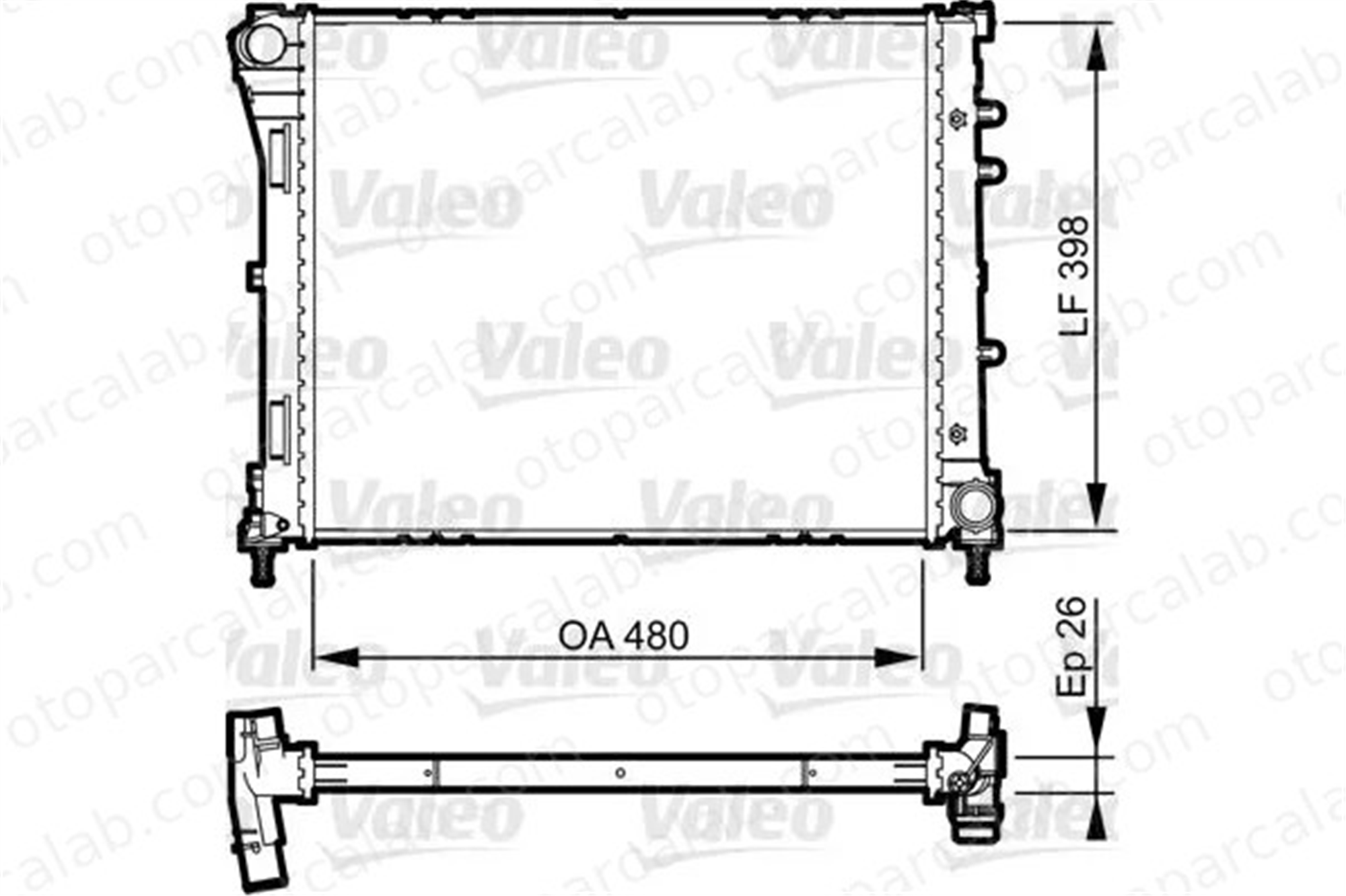 VALEO 735498 Su Radyatörü FIAT 500 500 C 51785398 51835025