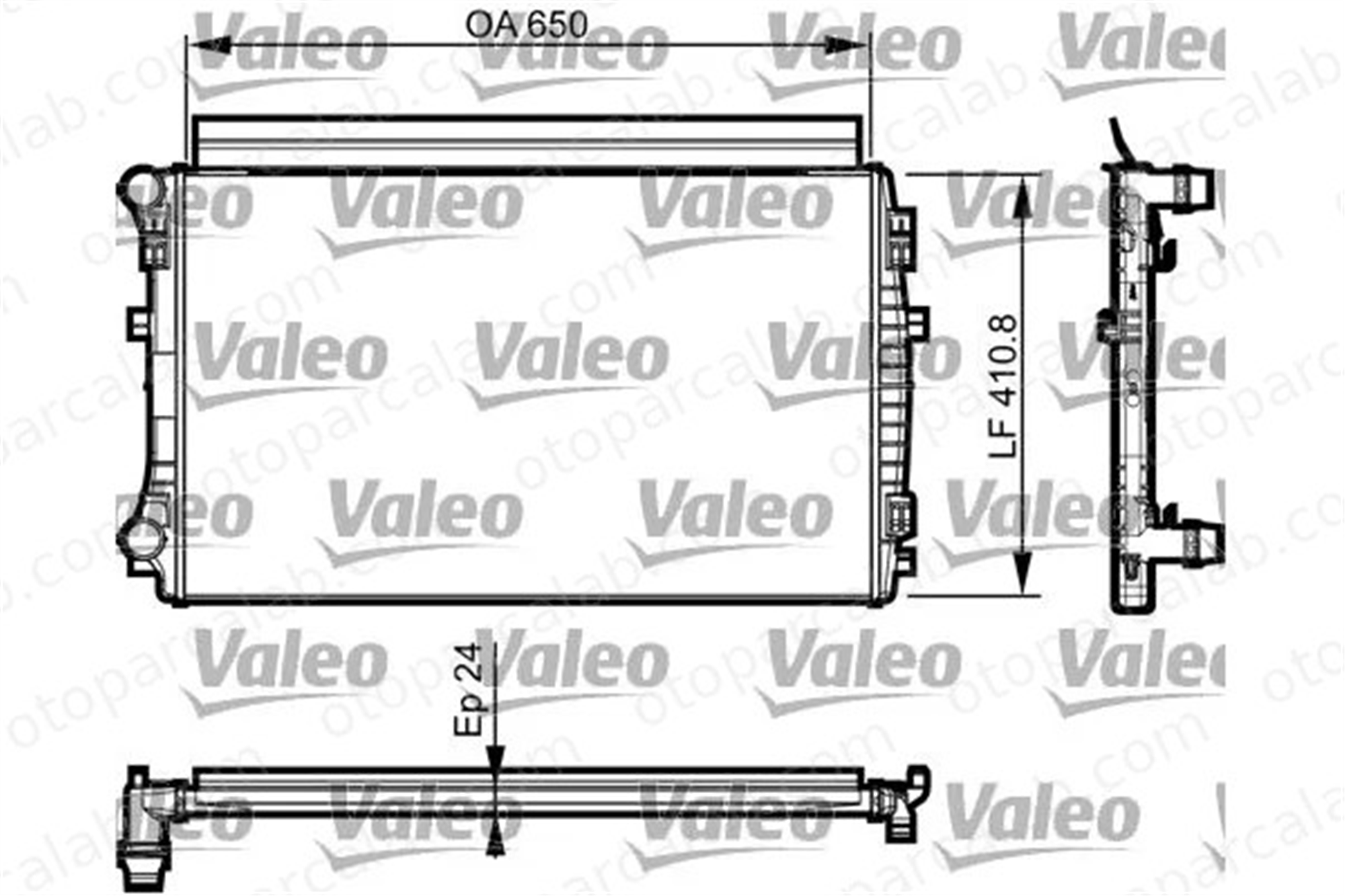 VALEO 735558 Su Radyatörü AUDI A3 Limousine SEAT LEON 5Q0121251ER 5Q0121251EM