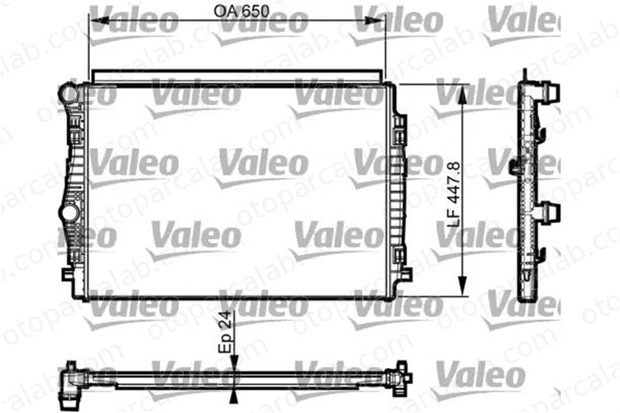 VALEO 735559 Su Radyatörü AUDI A3 Sportback A3 Limousine 5Q0121251EK 5Q0121251EQ