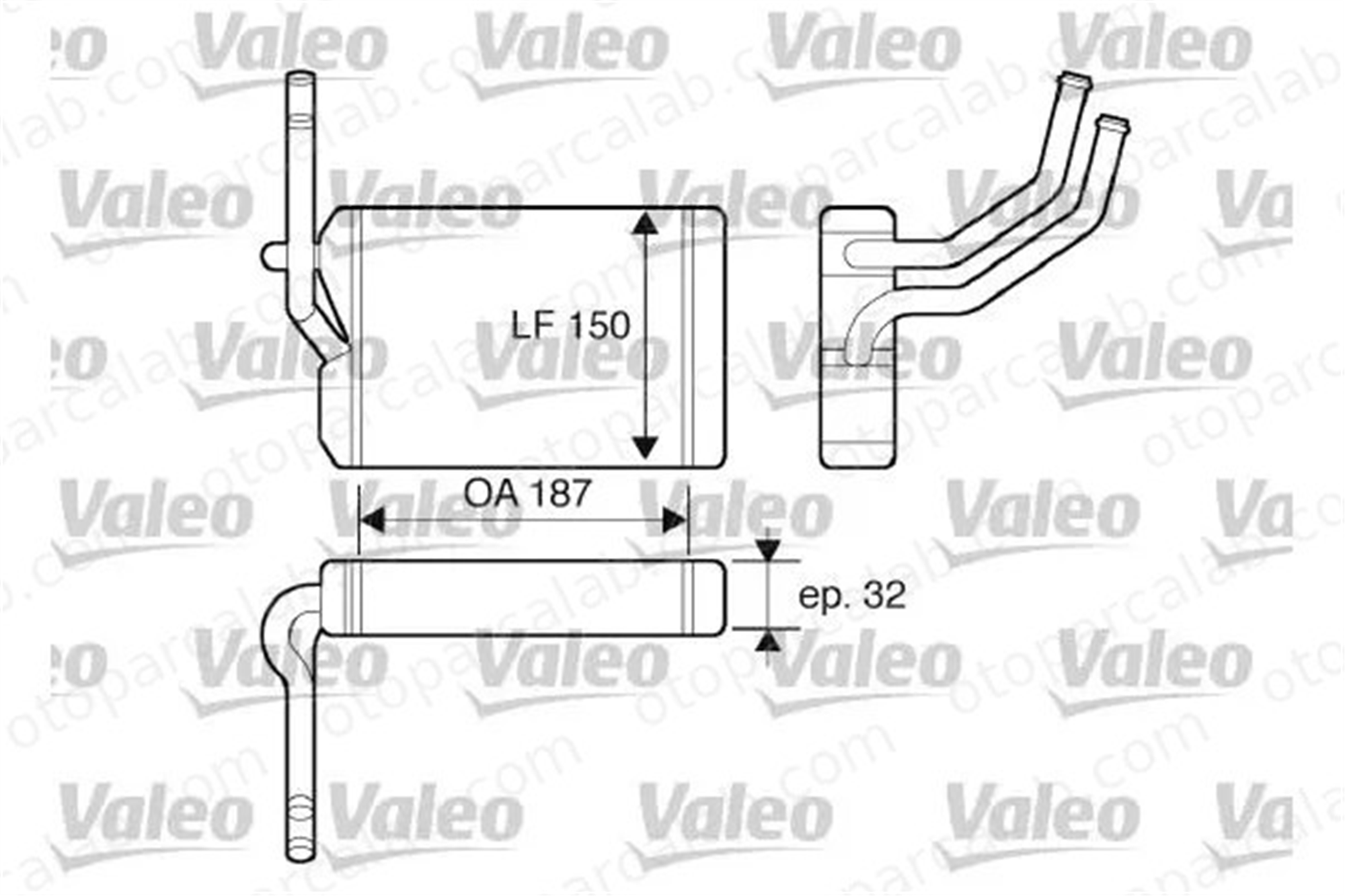 VALEO 812071 Kalorifer Radyatörü ROVER 100 / METRO Hatchback 100 Cabrio JEM10002 8FH351308561