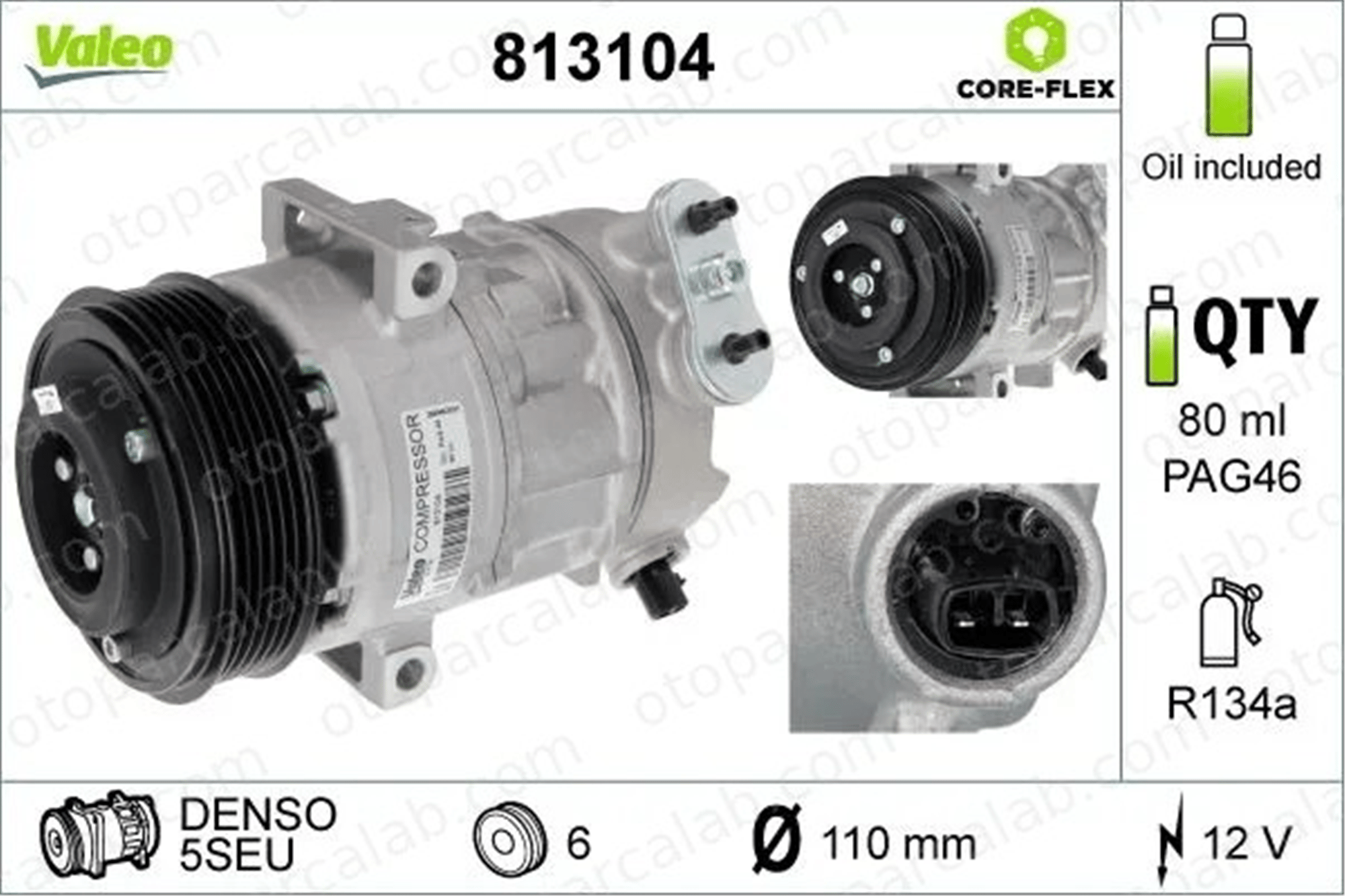VALEO 813104 Klima Kompresörü ALFA ROMEO MITO FIAT PUNTO EVO 71792267 51803075