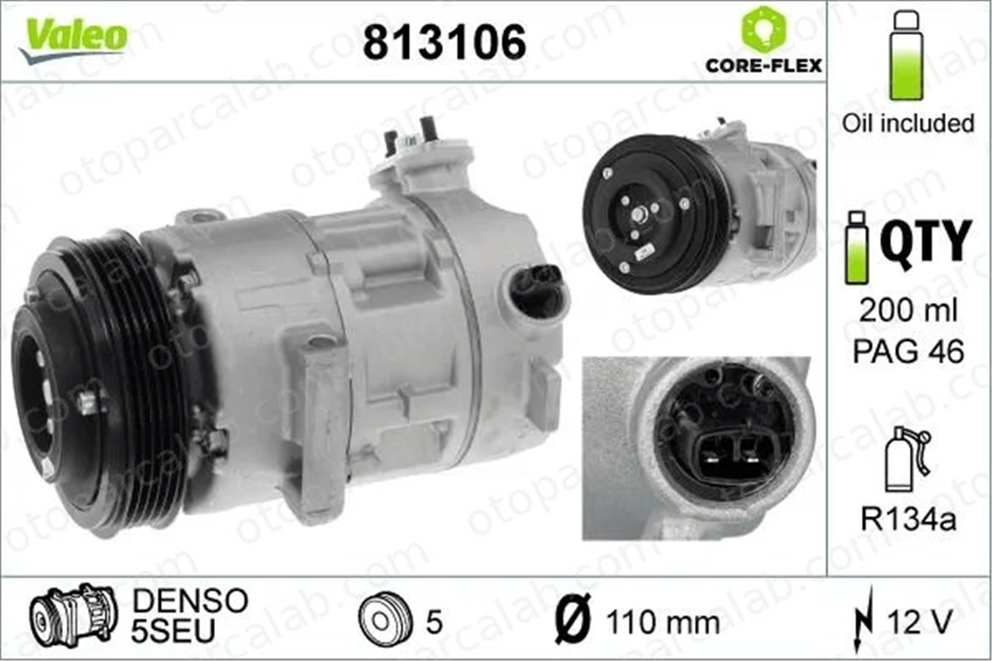 VALEO 813106 Klima Kompresörü OPEL CORSA D FORD ESCORT V 39006353 39079899