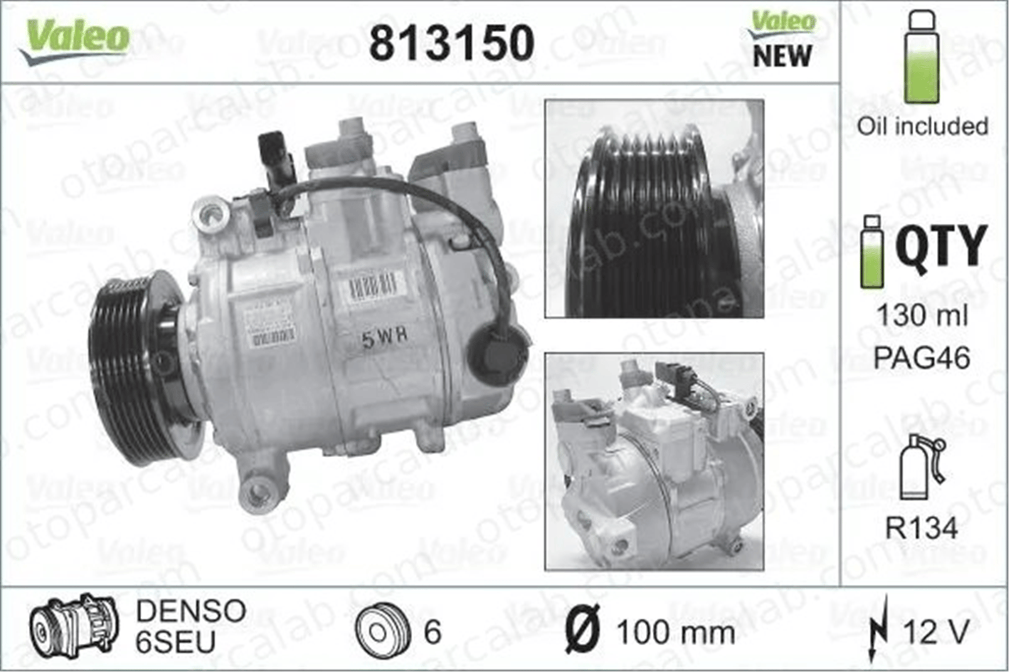 VALEO 813150 Klima Kompresörü AUDI A4 B7 A4 B7 Avant 4E0260805J 4F0260805AA
