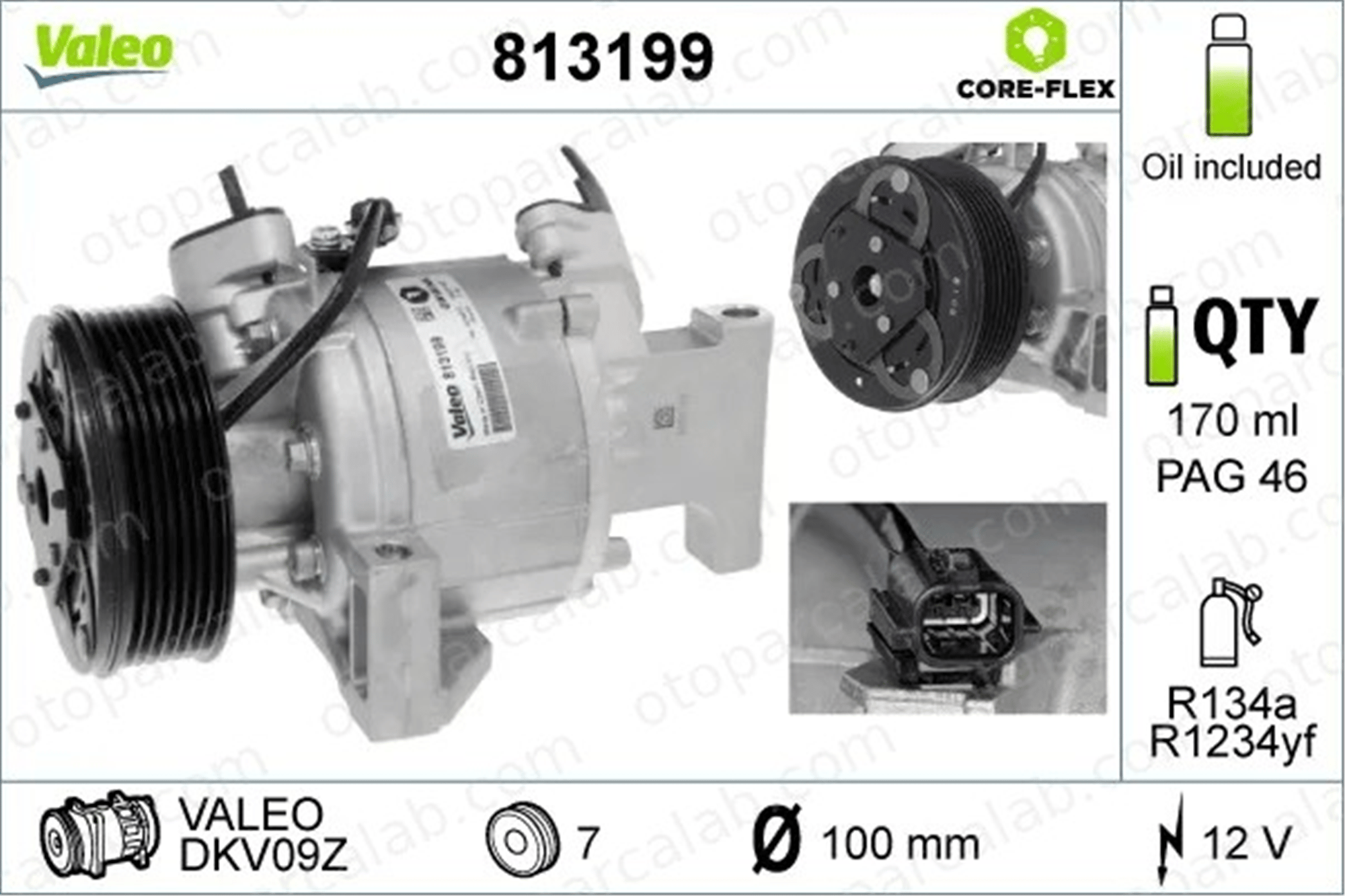VALEO 813199 Klima Kompresörü RENAULT TWINGO III SMART FORTWO Coupe 926002090R 4538307000