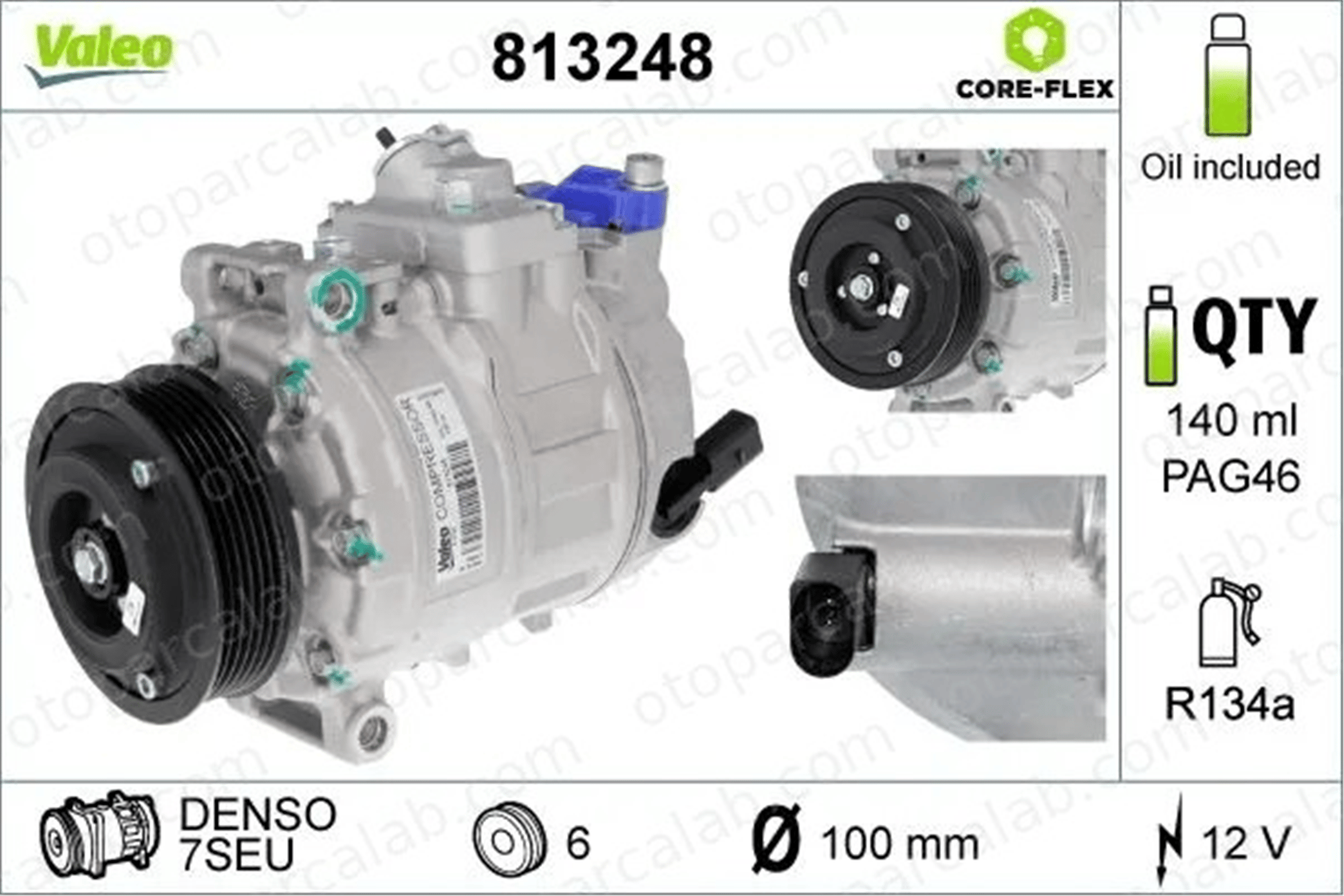 VALEO 813248 Klima Kompresörü VW TRANSPORTER T6 Panelvan/Van MULTIVAN T6 7E0820803 7E0820803A