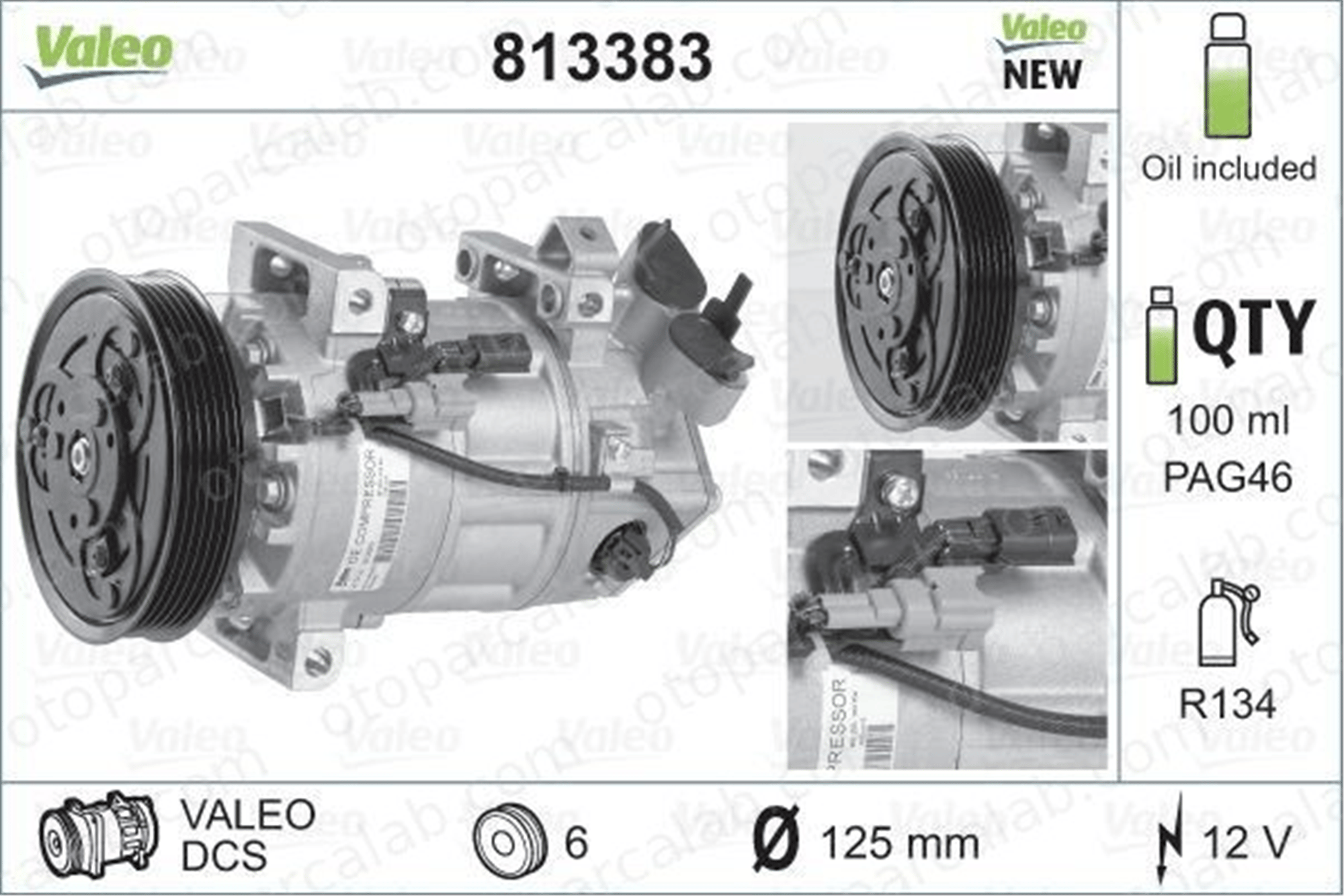 VALEO 813383 Klima Kompresörü RENAULT CLIO IV CAPTUR I 926000838R 926002352R