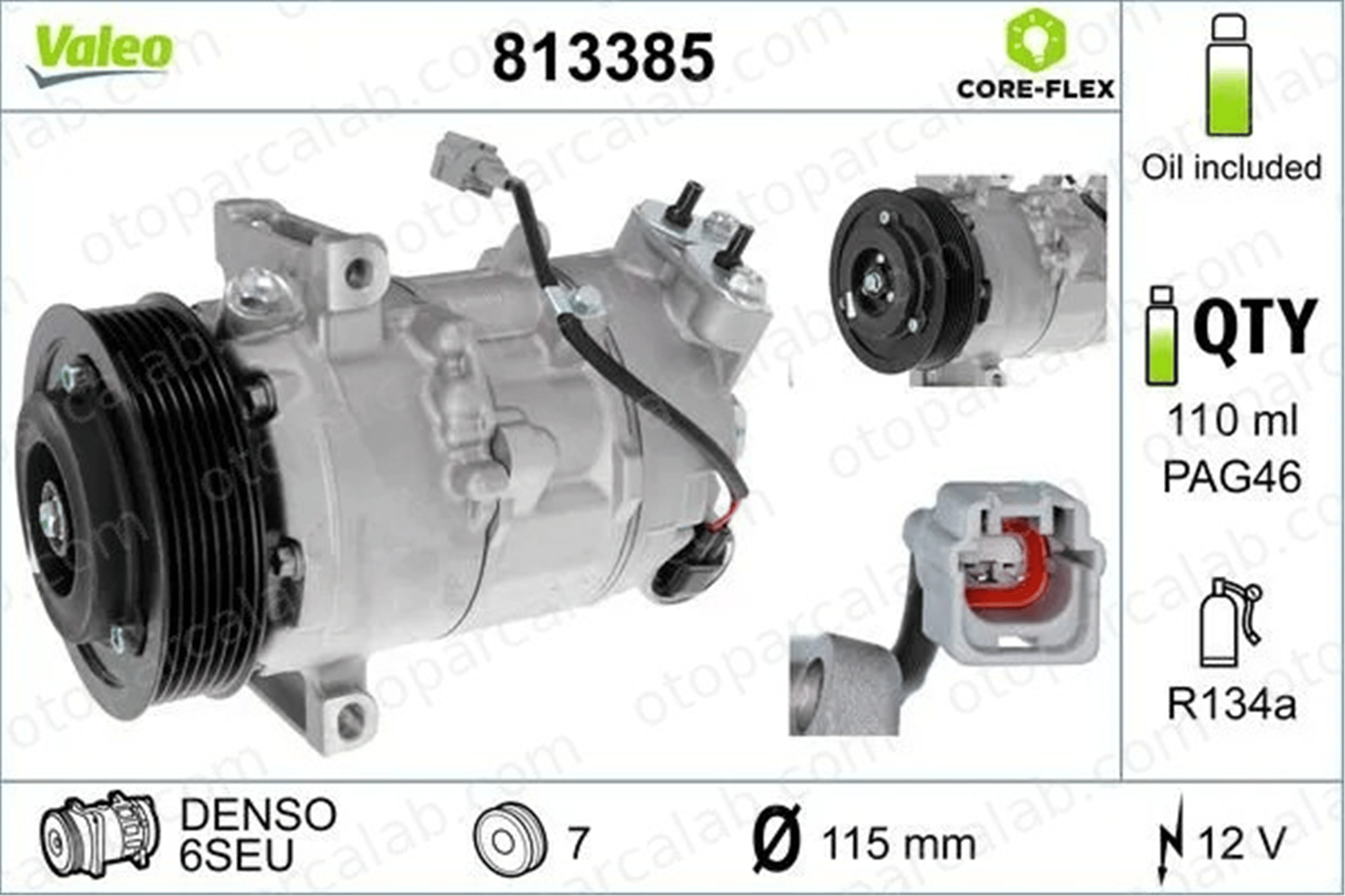 VALEO 813385 Klima Kompresörü RENAULT MEGANE III Coupe MEGANE III Grandtour A4478306701 A4478307300