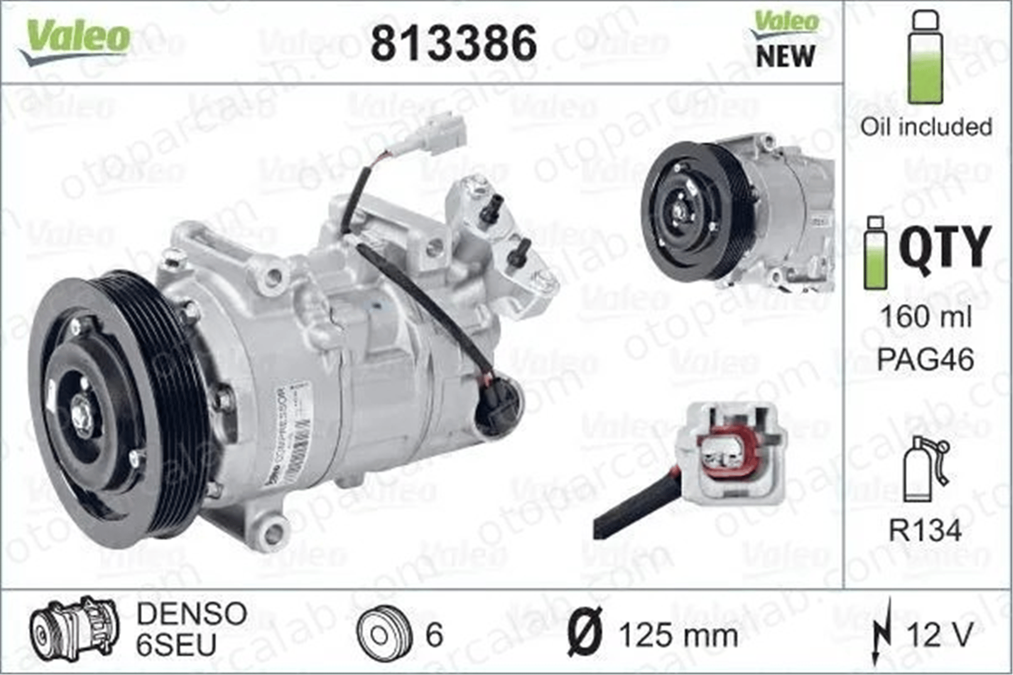 VALEO 813386 Klima Kompresörü RENAULT MEGANE III Hatchback MEGANE III Coupe 7711497392 8200939386