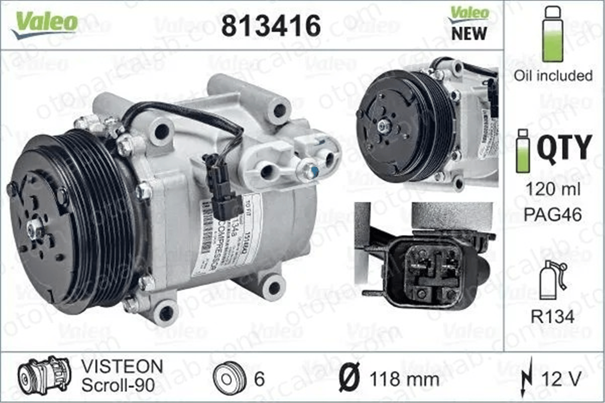 VALEO 813416 Klima Kompresörü FORD FIESTA VI FIESTA VI Van 1514842 1522102