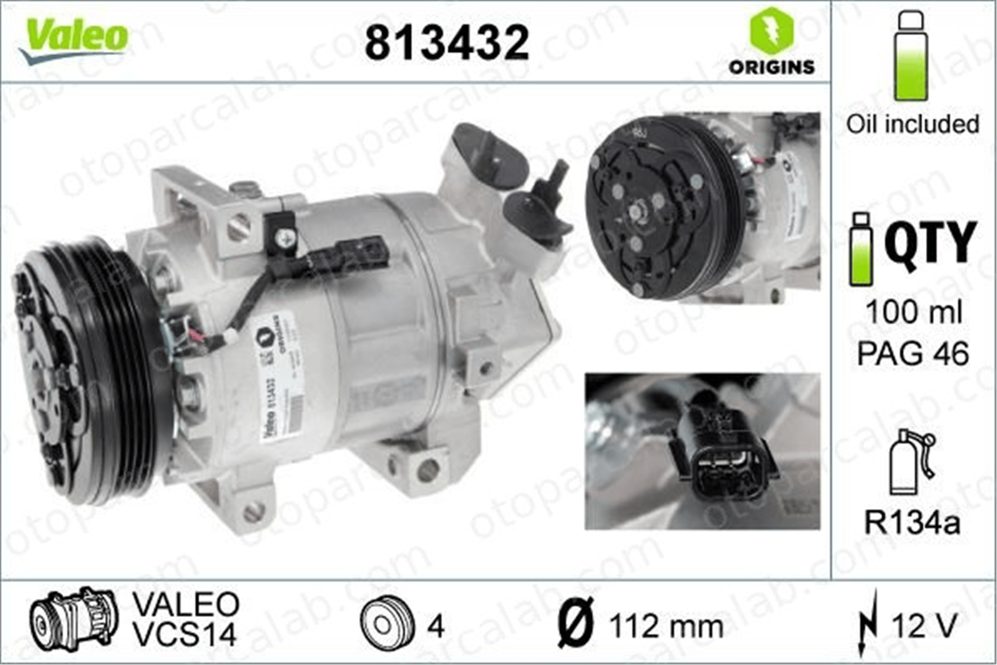 VALEO 813432 Klima Kompresörü DACIA LOGAN II LOGAN MCV II 926006775R