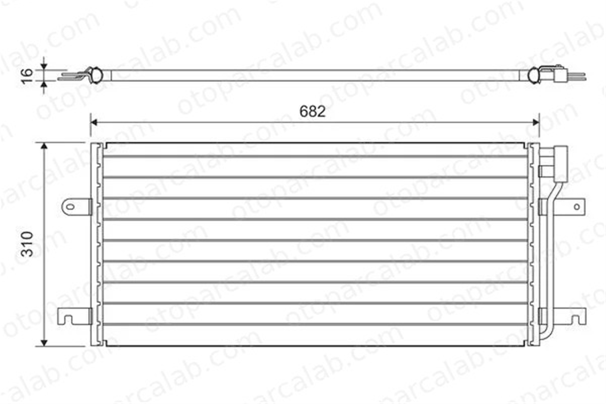 VALEO 814029 Klima Radyatörü VW TRANSPORTER T4 Minibüs/Otobüs TRANSPORTER T4 Panelvan/Van 7D0820413B 701820413K
