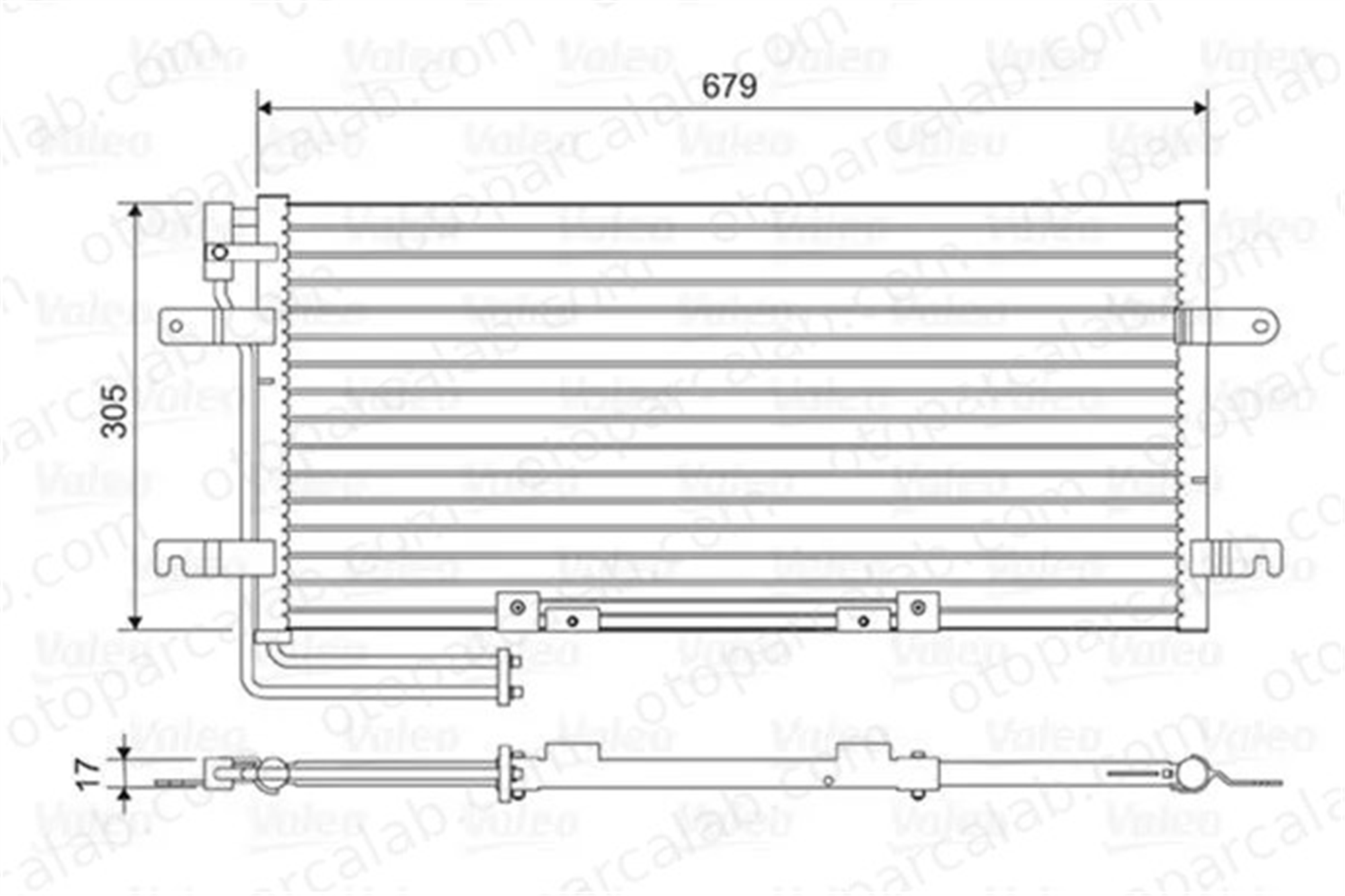 VALEO 814079 Klima Radyatörü VW TRANSPORTER T4 Minibüs/Otobüs TRANSPORTER T4 Panelvan/Van 7D0820413 7D0820411