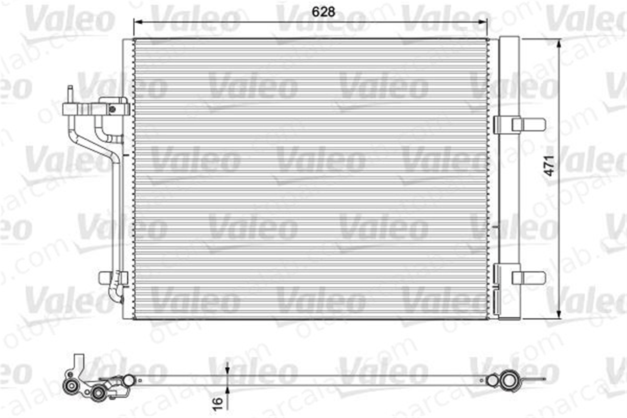 VALEO 814390 Klima Radyatörü FORD FOCUS III FOCUS III Turnier 8V6119710FA 1693590