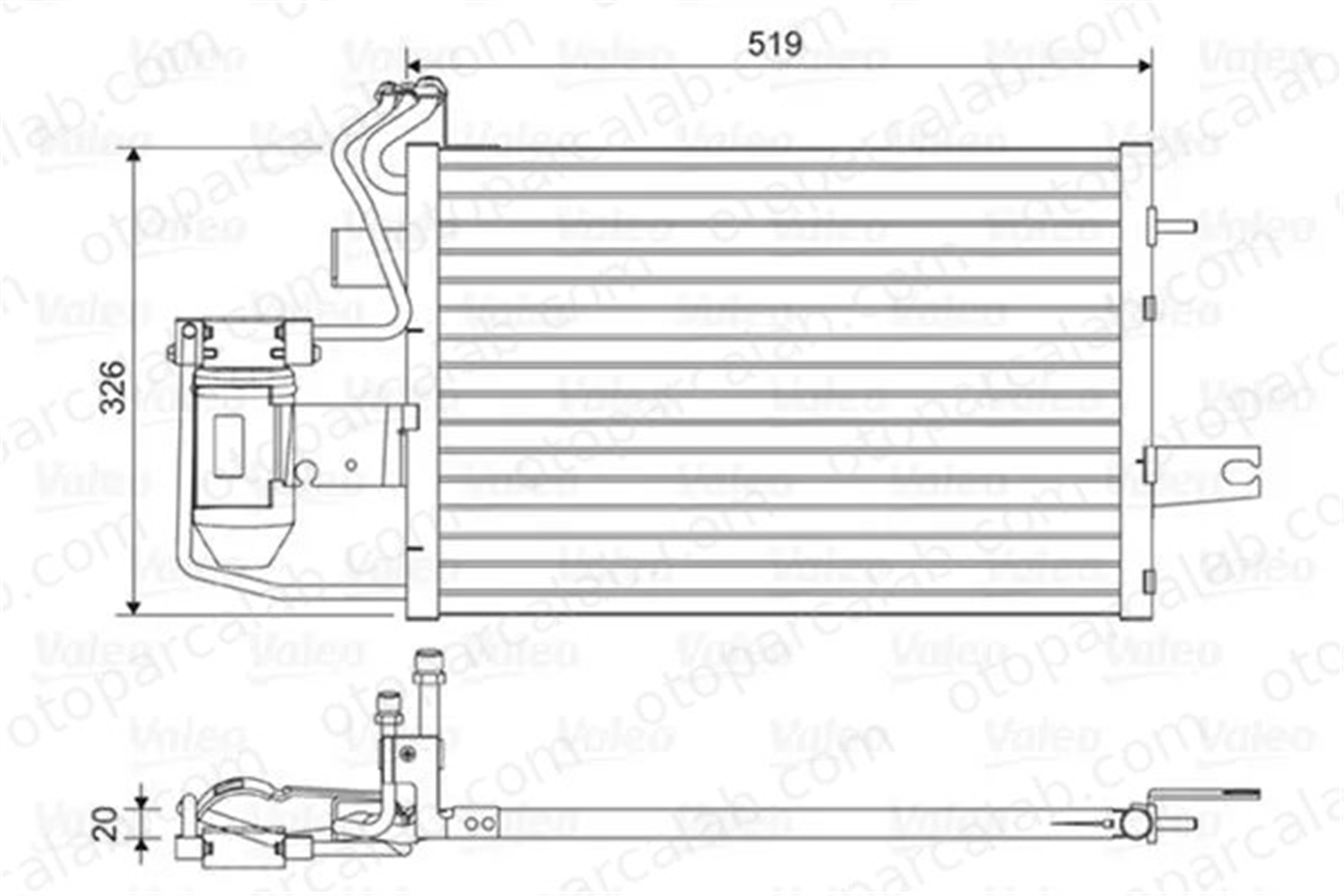 VALEO 814430 Klima Radyatörü SKODA FELICIA I FELICIA I Station wagon 6U0820399A6U0820399 6U0820193