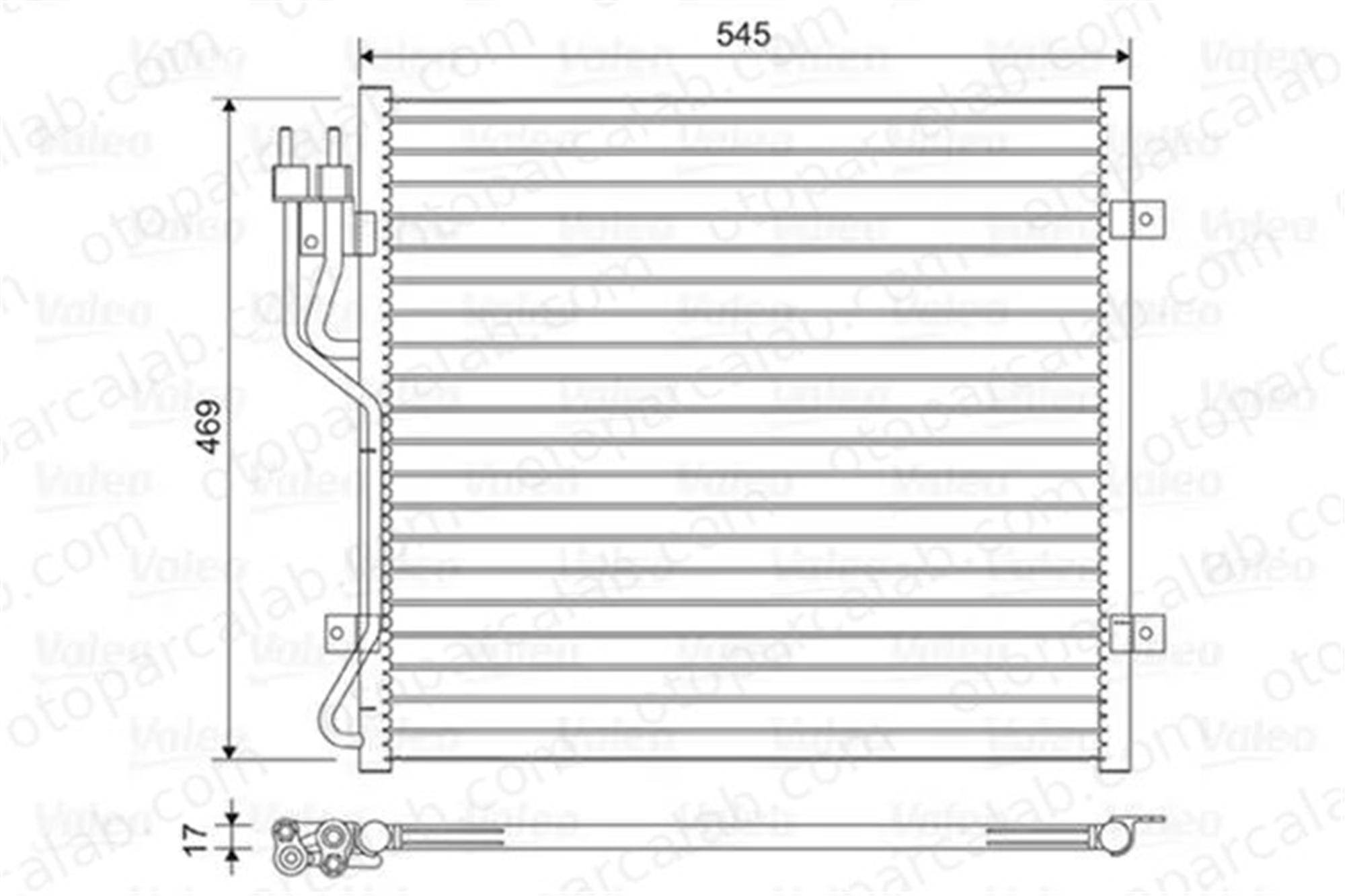 VALEO 814439 Klima Radyatörü JEEP CHEROKEE 55037465AB 5143010AB