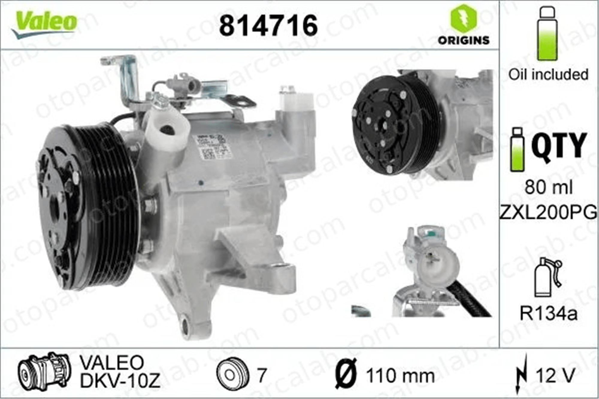 VALEO 814716 Klima Kompresörü SUBARU XV 73111FJ030 73111FJ031