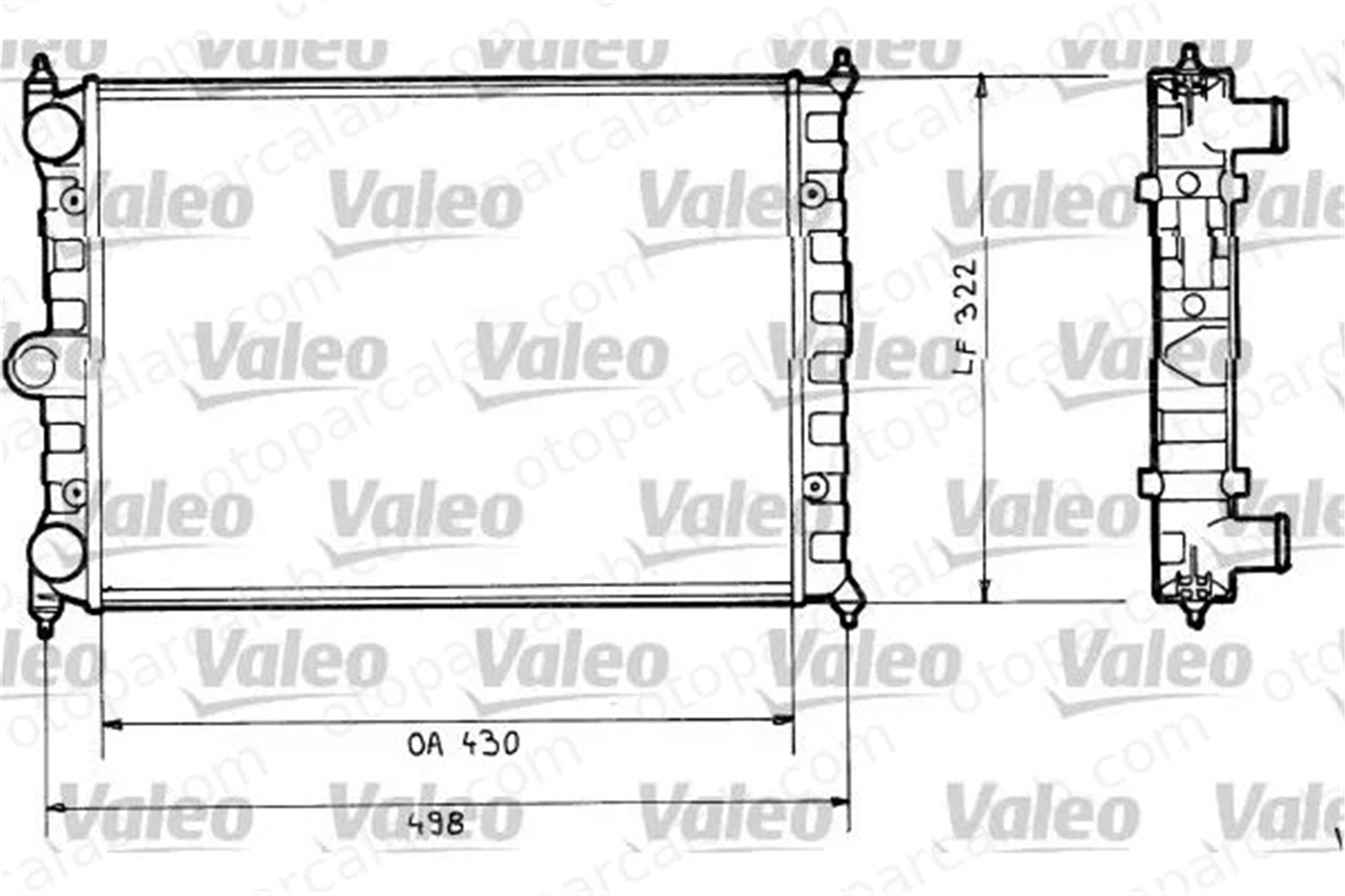 VALEO 816703 Su Radyatörü VW POLO Coupe POLO II 867121253AB 867121253K
