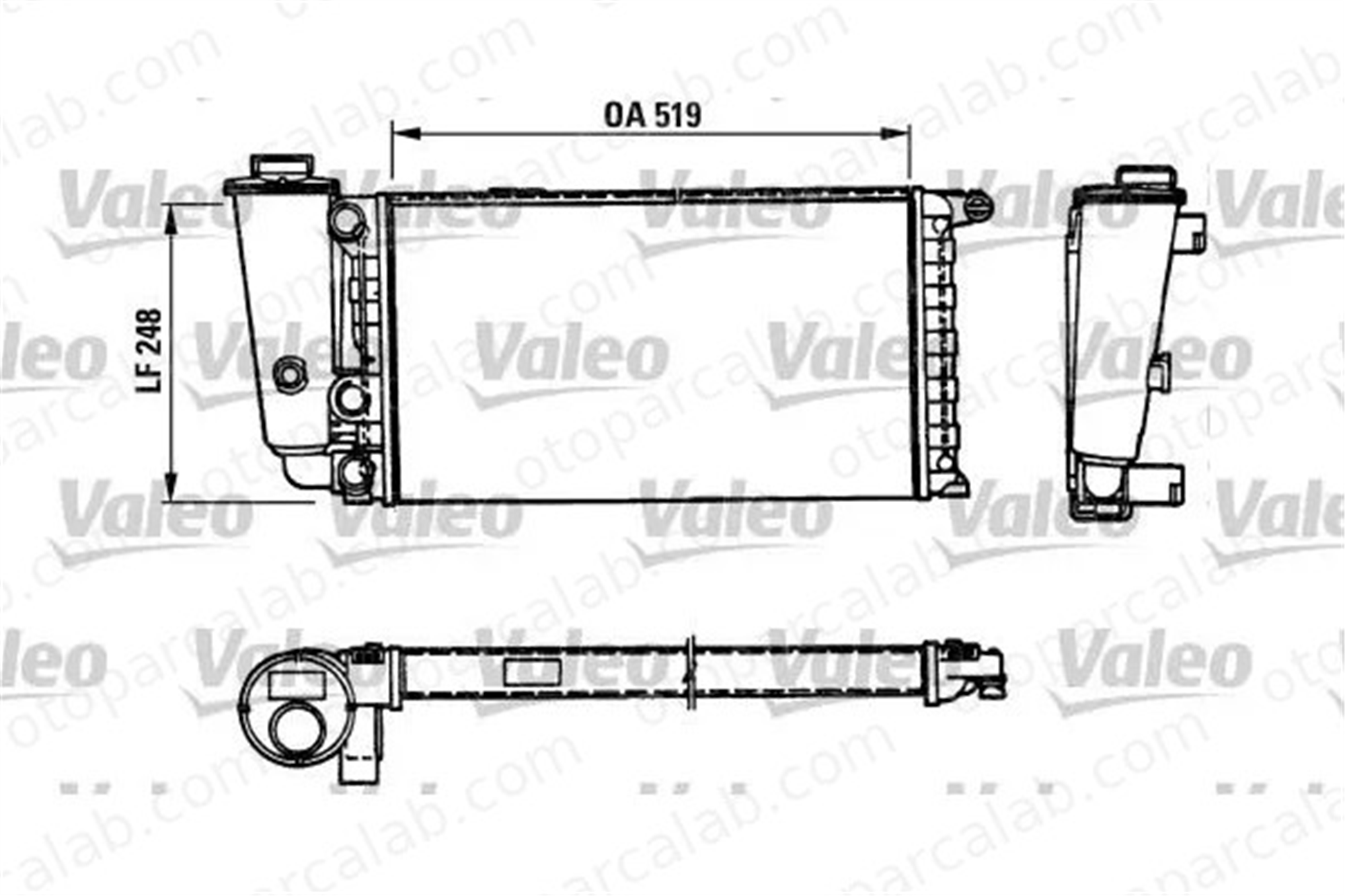 VALEO 816707 Su Radyatörü LANCIA Y10 FIAT PANDA 71735368 7588122