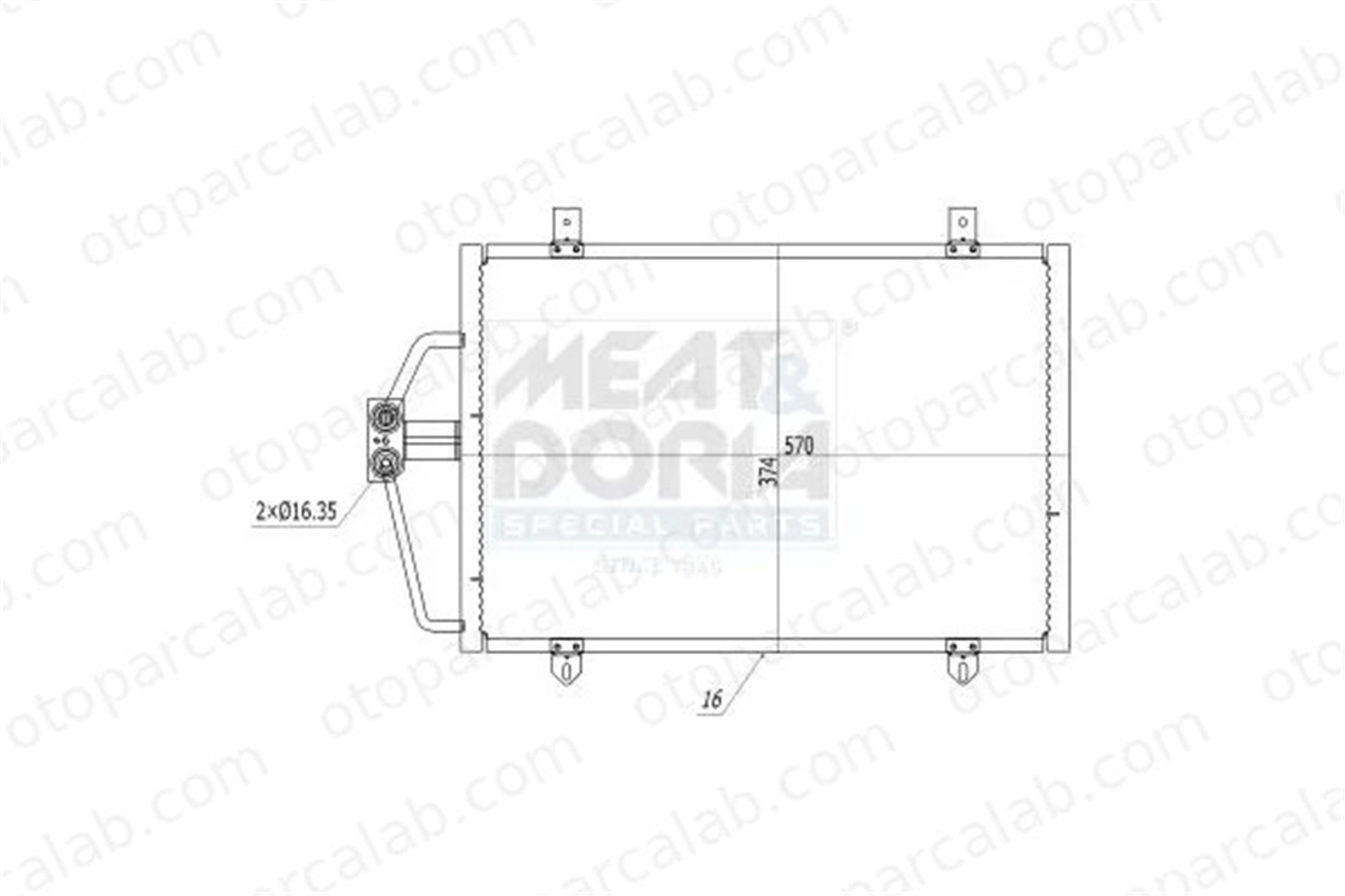 VALEO 816912 Klima Radyatörü RENAULT MEGANE I MEGANE I Classic 7700418301 7700432391