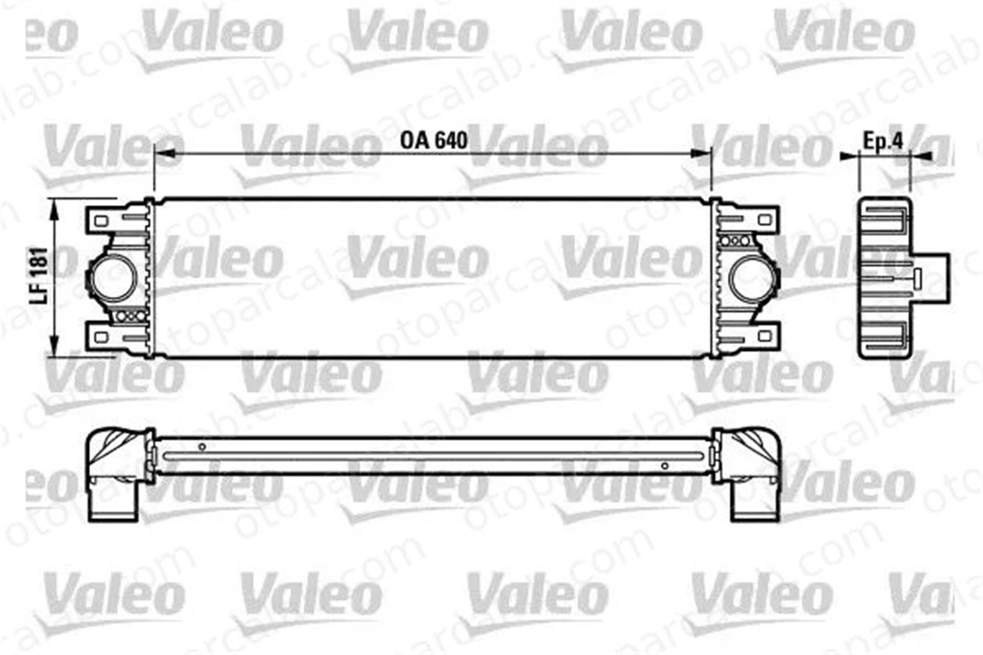 VALEO 817115 Turbo Radyatörü OPEL MOVANO A Minibüs/Otobüs MOVANO A Panelvan/Van 7701043695 4500847