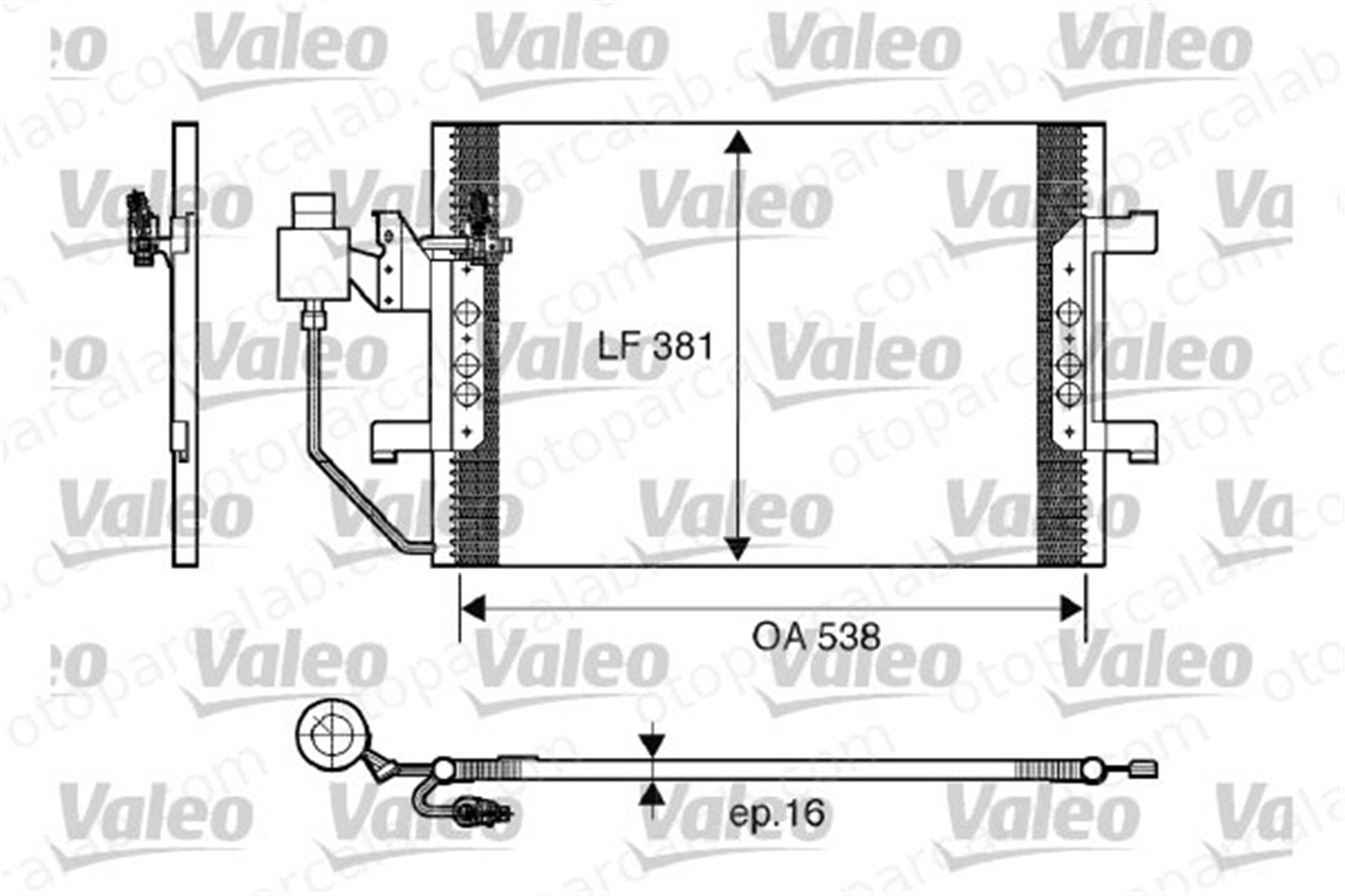 VALEO 817504 Klima Radyatörü MERCEDES-BENZ A-SERISI VANEO A1685000454 1685000354