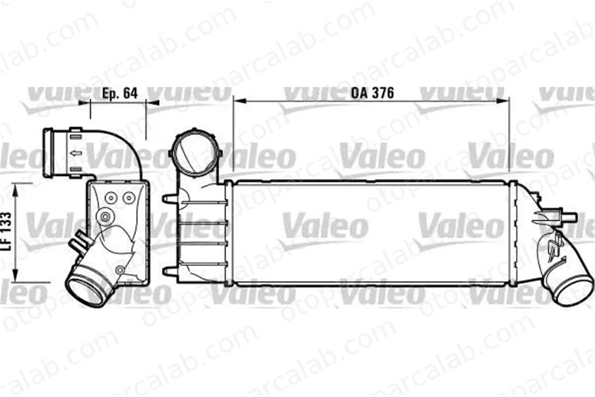 VALEO 817650 Turbo Radyatörü CITROËN C8 FIAT ULYSSE 384G0 0384G0