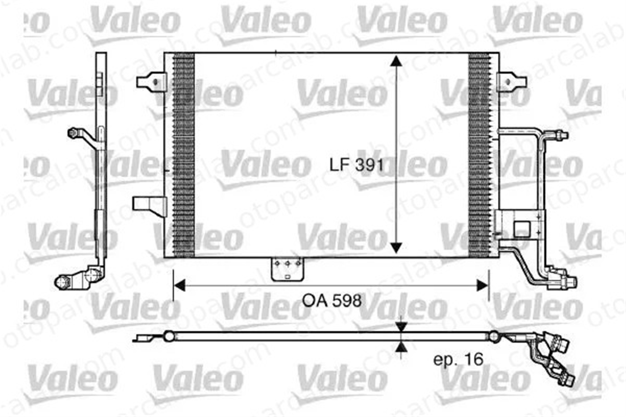 VALEO 817665 Klima Radyatörü AUDI A6 C5 A6 C5 Avant 4B0260403AA 4B0260403D