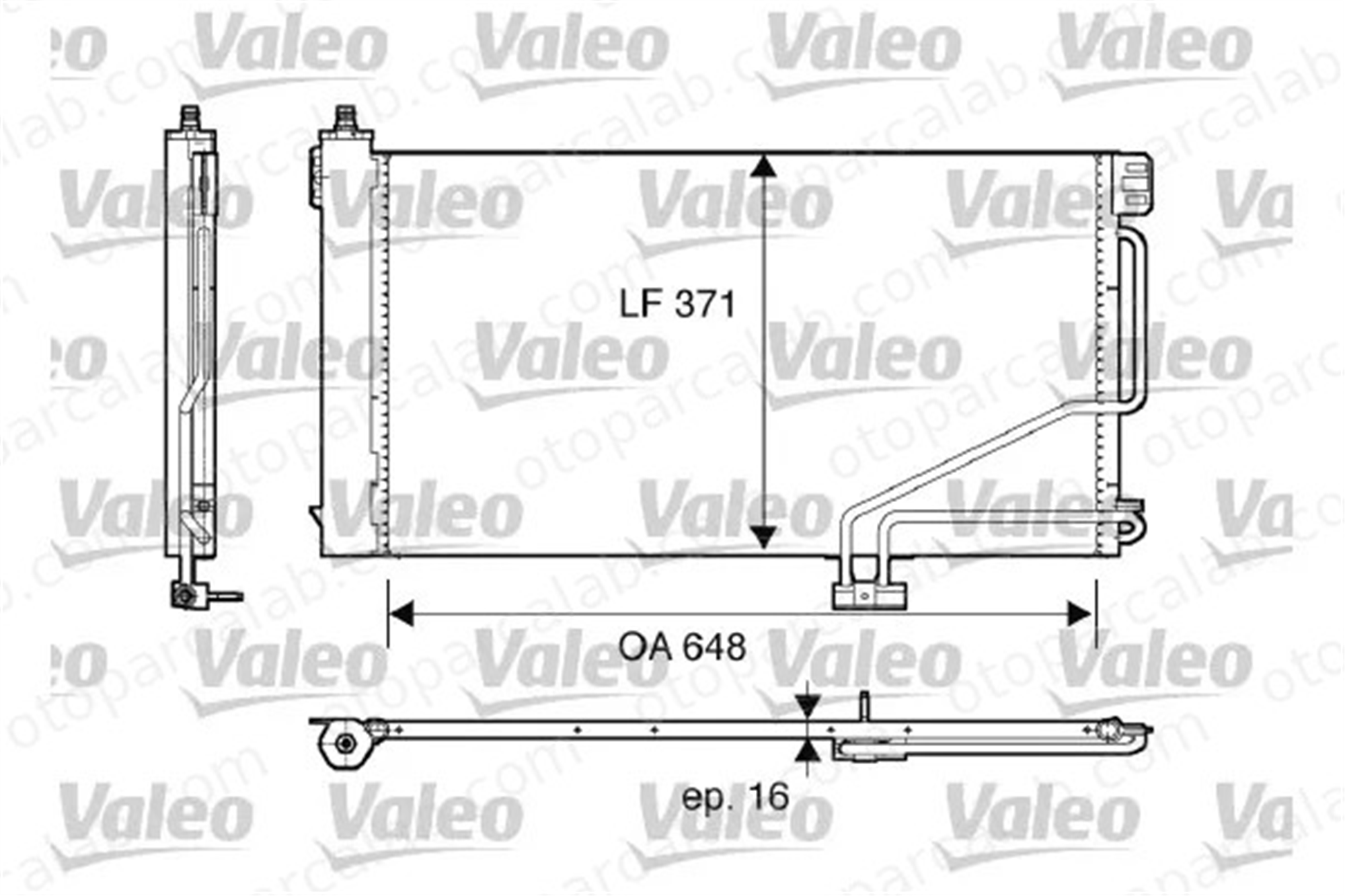 VALEO 817848 Klima Radyatörü MERCEDES-BENZ C-SERISI C-SERISI T-Model 2035000054 1715001224