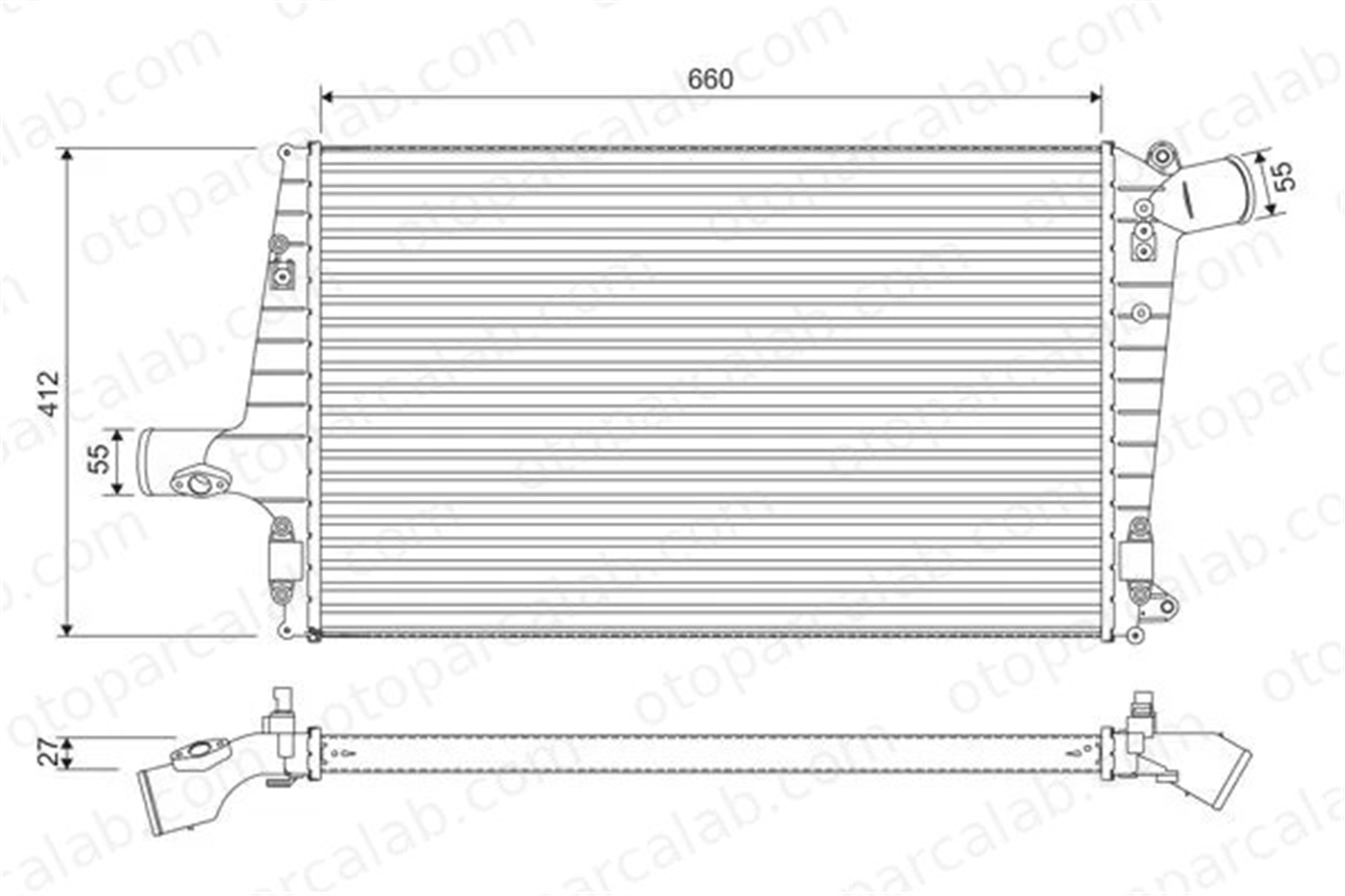 VALEO 817865 Turbo Radyatörü AUDI A6 C5 A6 C5 Avant 4B0145805A
