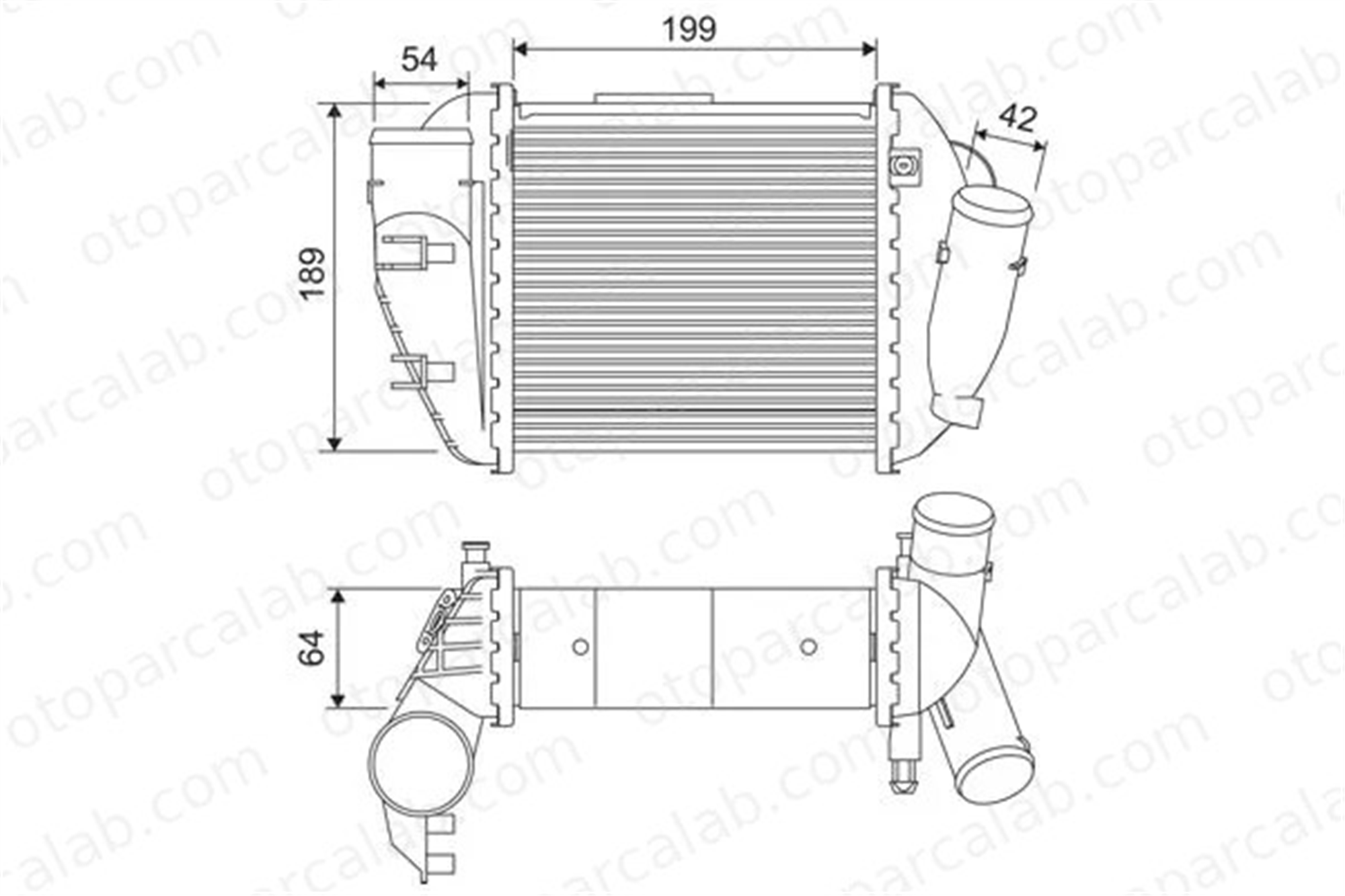 VALEO 817870 Turbo Radyatörü AUDI A4 B6 A4 B6 Avant 8E0145805E 8E0145805G