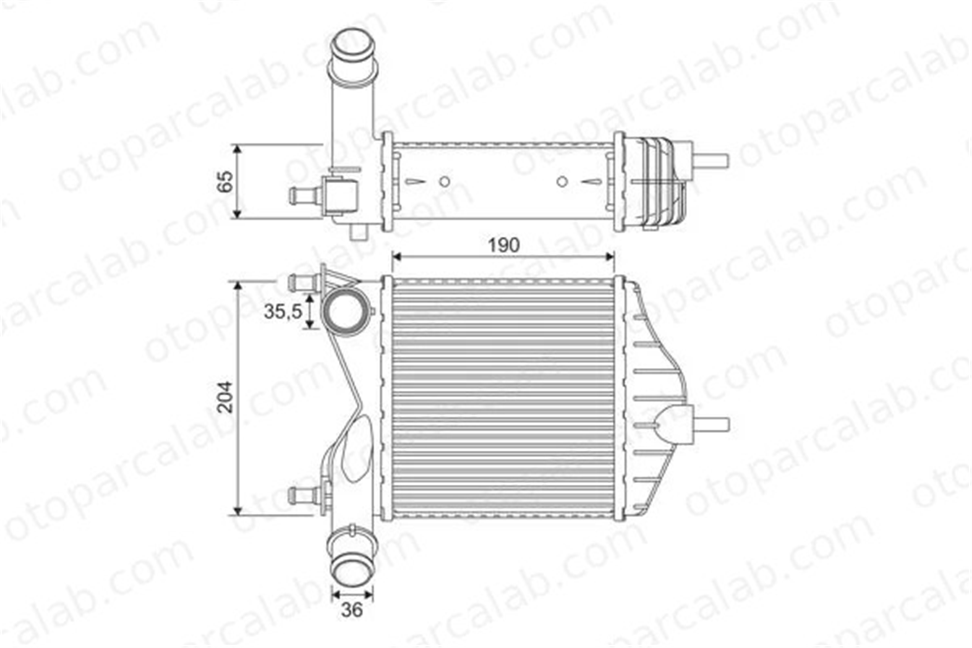 VALEO 817882 Turbo Radyatörü LANCIA YPSILON FIAT IDEA 46836770 51733052
