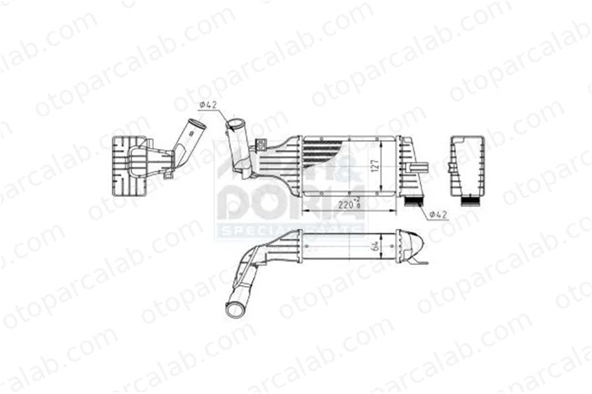 VALEO 817916 Turbo Radyatörü OPEL ASTRA G Kombi van ASTRA G Station wagon 1302413 9192587