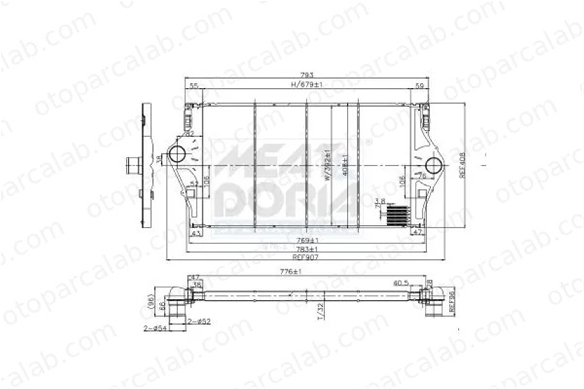 VALEO 817927 Turbo Radyatörü RENAULT LAGUNA II LAGUNA II Grandtour 8200075810