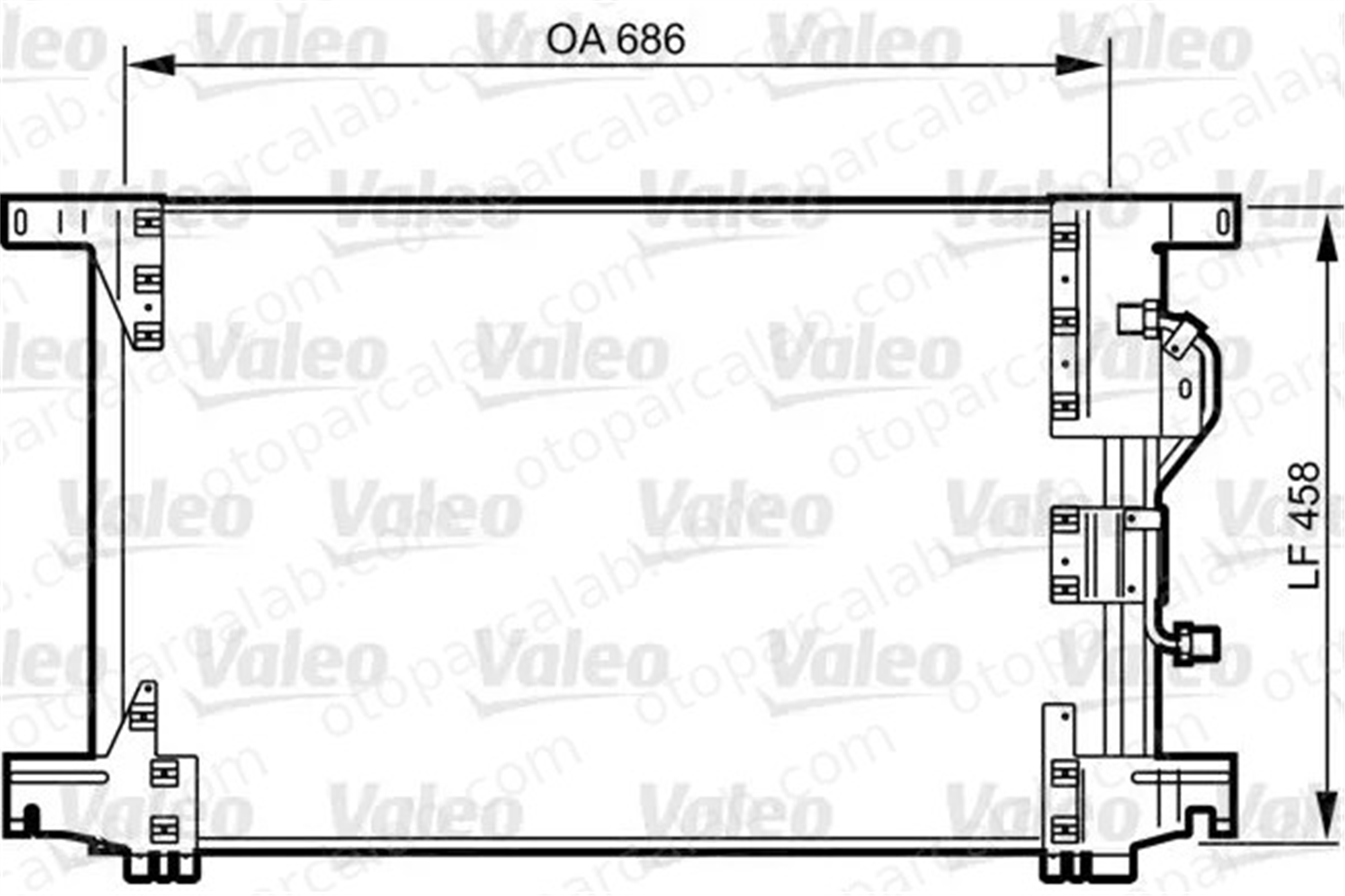 VALEO 818034 Klima Radyatörü MERCEDES-BENZ AROCS ACTROS MP4 / MP5 9425000154 A9425000154