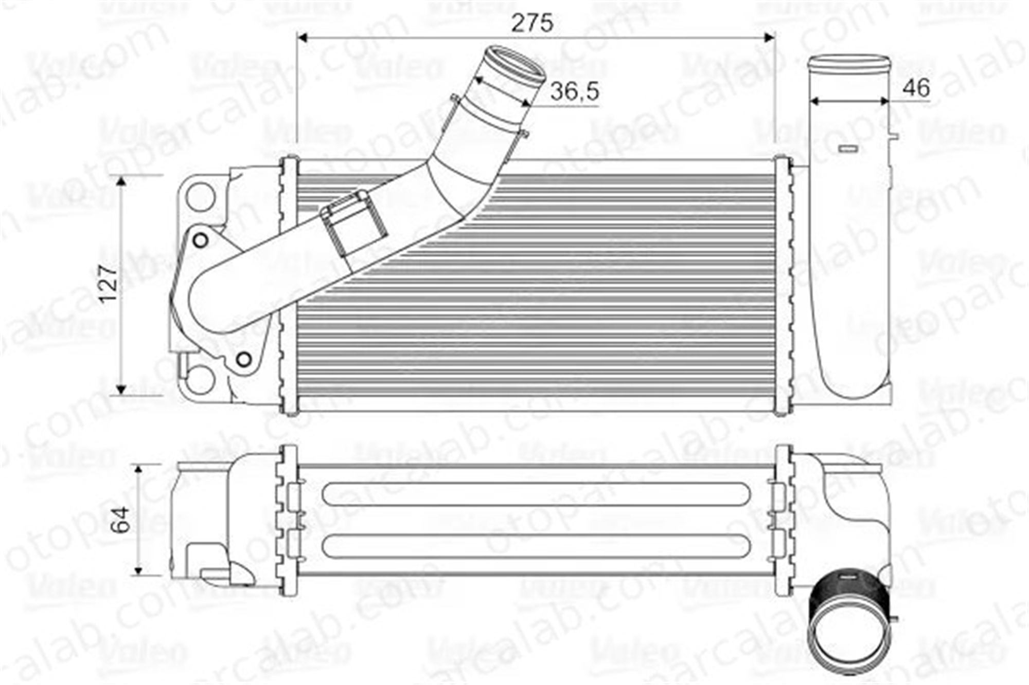 VALEO 818351 Turbo Radyatörü TOYOTA AURIS 179000N020 MF1270000693