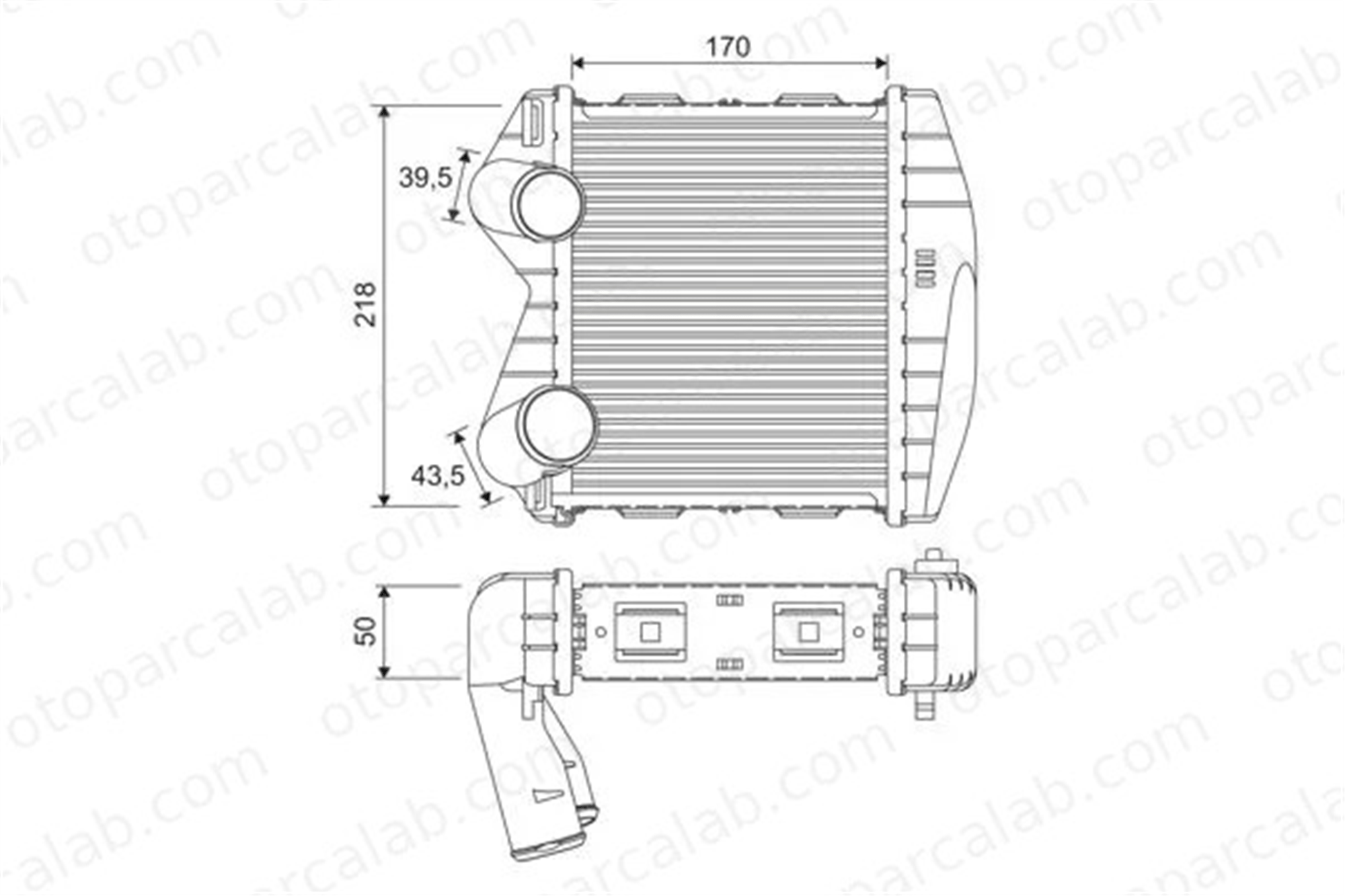 VALEO 818366 Turbo Radyatörü SMART CITY-COUPE CABRIO 3007V002 0003007V002
