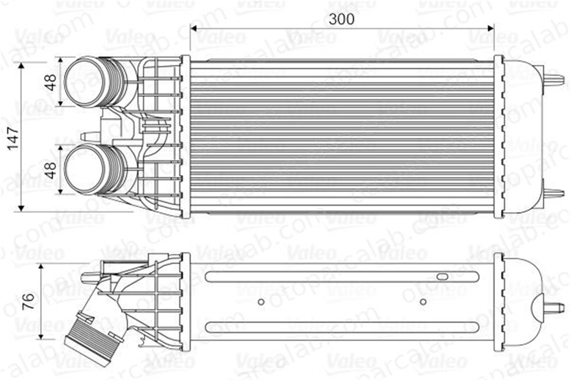 VALEO 818547 Turbo Radyatörü PEUGEOT 2008 I 208 I 9803900780 384N7