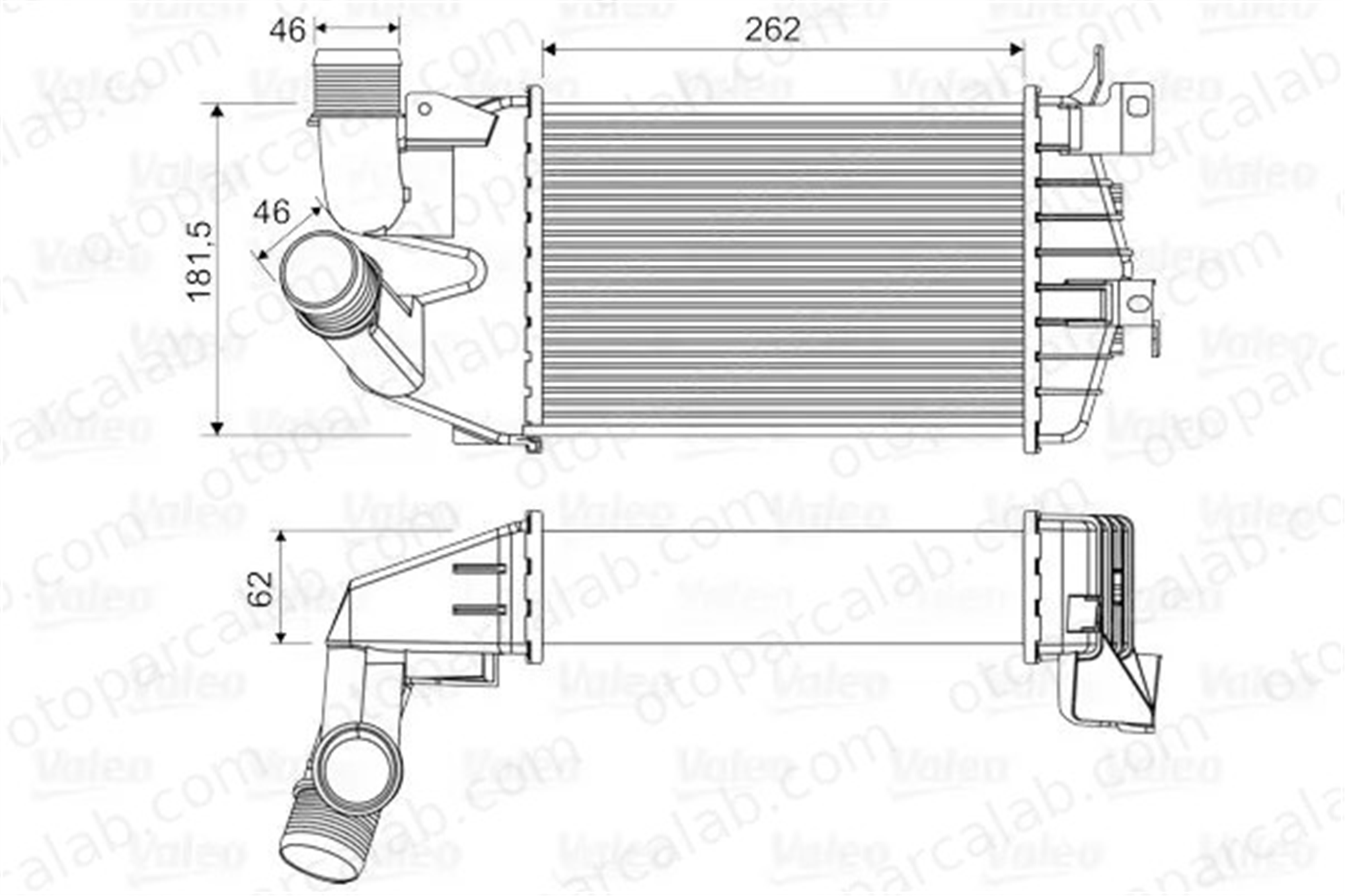 VALEO 818556 Turbo Radyatörü OPEL ASTRA H ASTRA H GTC 13213402 6302076
