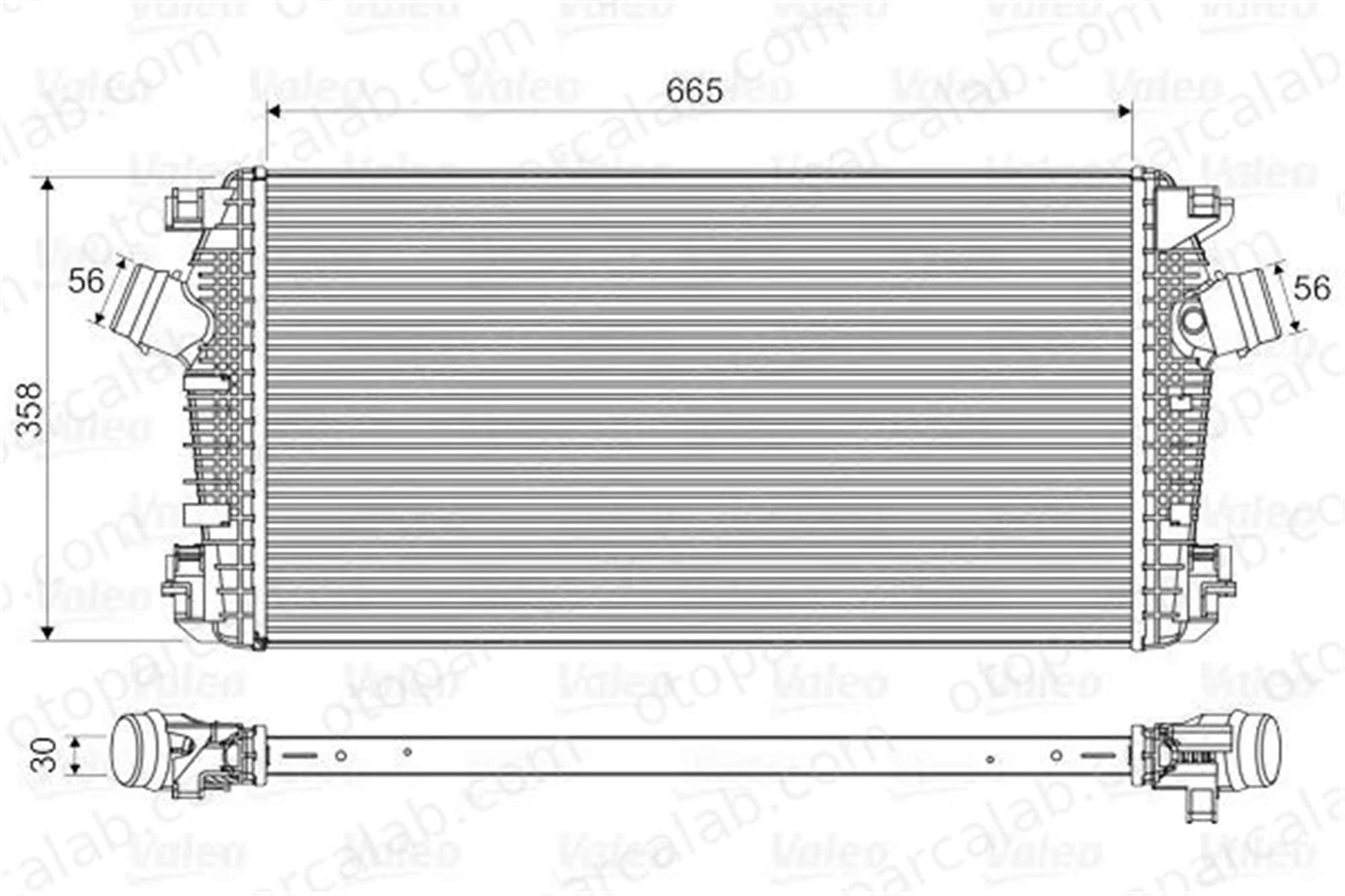 VALEO 818567 Turbo Radyatörü OPEL ASTRA J Sports Tourer ASTRA J 13267647 1302133