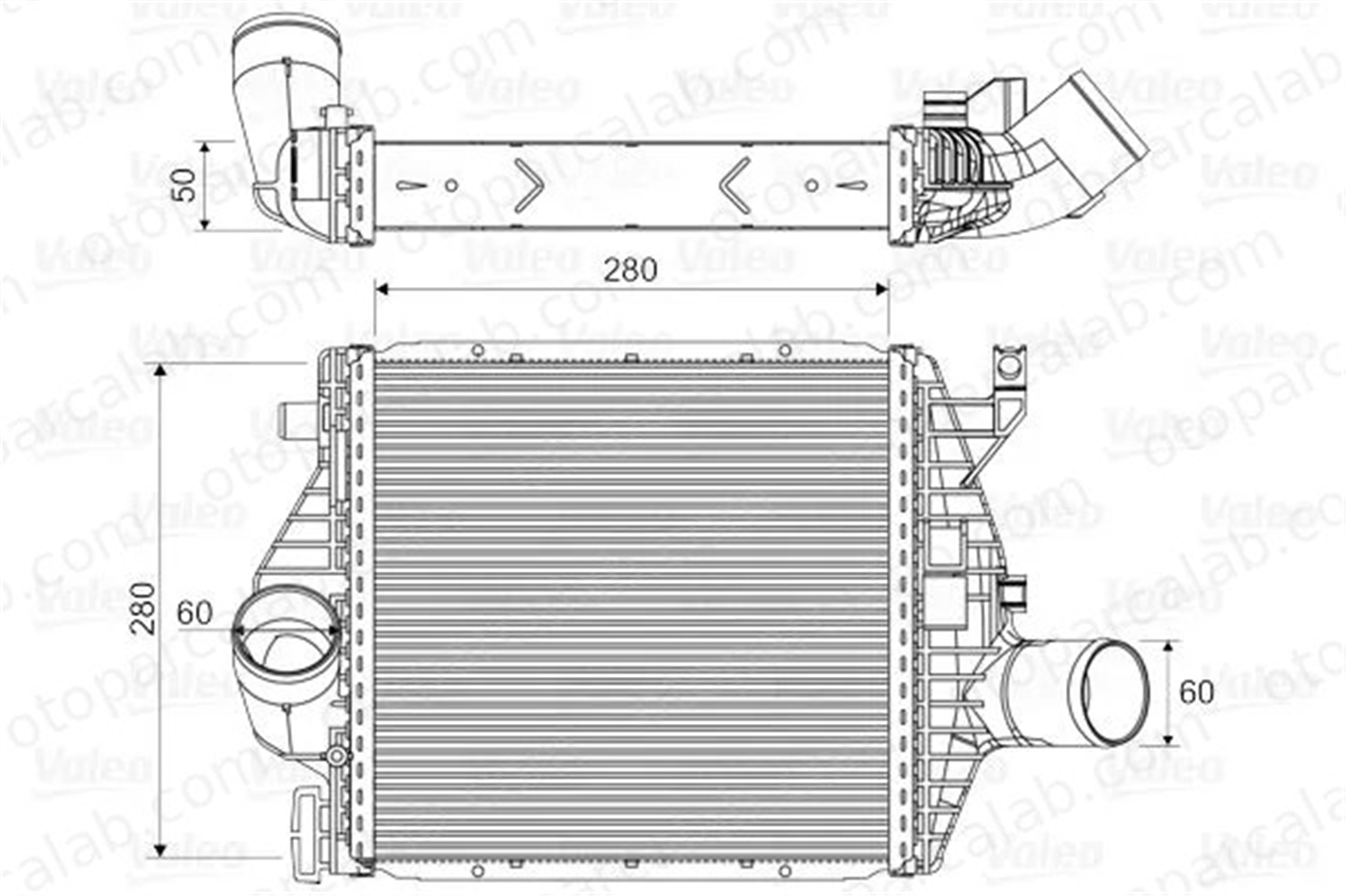 VALEO 818590 Turbo Radyatörü MERCEDES-BENZ VITO Minibüs/Otobüs VITO Panelvan/Van A6385012901 6385012901