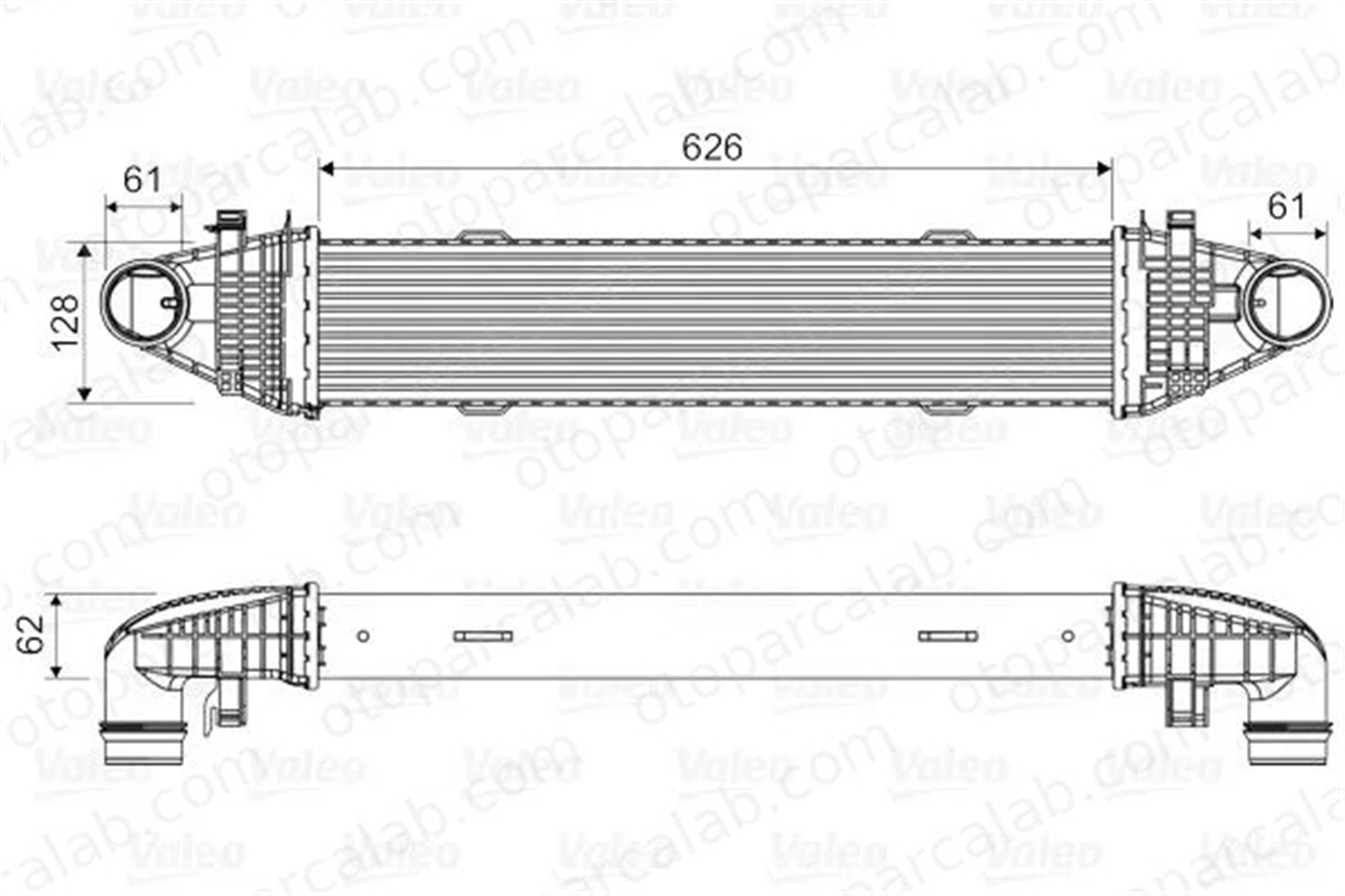 VALEO 818616 Turbo Radyatörü MERCEDES-BENZ C-SERISI C-SERISI T-Model A2045000100 2045000100