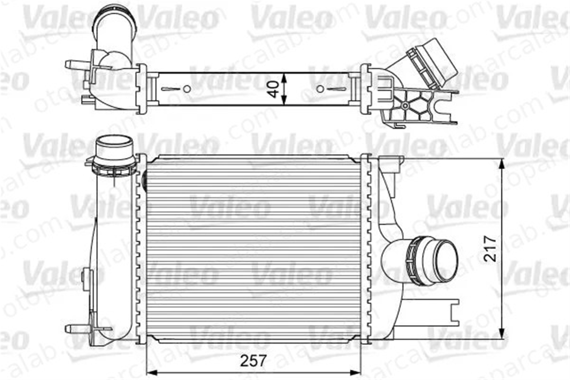 VALEO 818622 Turbo Radyatörü DACIA DOKKER Express Kasa/büyük limuzin DOKKER MPV 144963014R