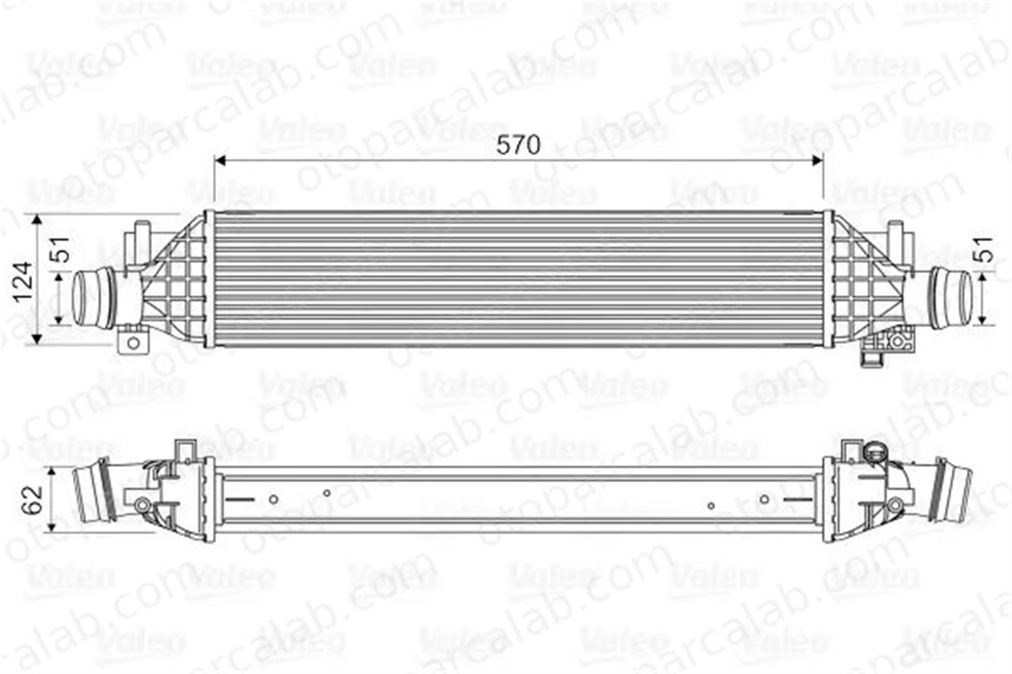 VALEO 818629 Turbo Radyatörü OPEL MOKKA / MOKKA X CHEVROLET TRAX 1302263 95026333