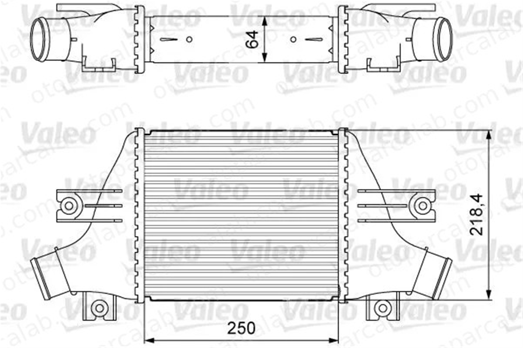 VALEO 818638 Turbo Radyatörü MITSUBISHI ASX CITROËN C4 AIRCROSS 1530A093 1607695880