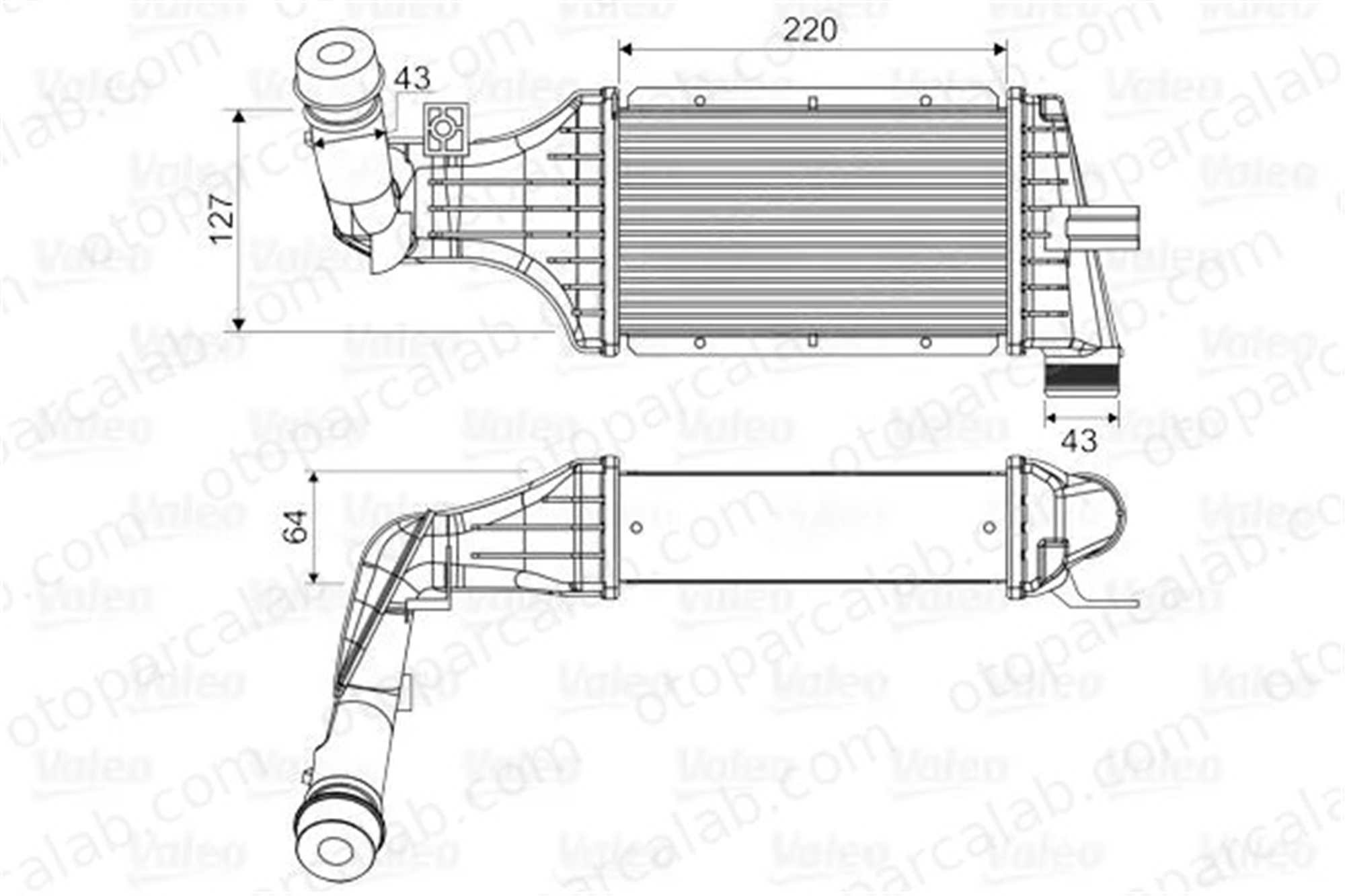 VALEO 818660 Turbo Radyatörü OPEL ASTRA G Station wagon ASTRA G Hatchback 6302052 93175282