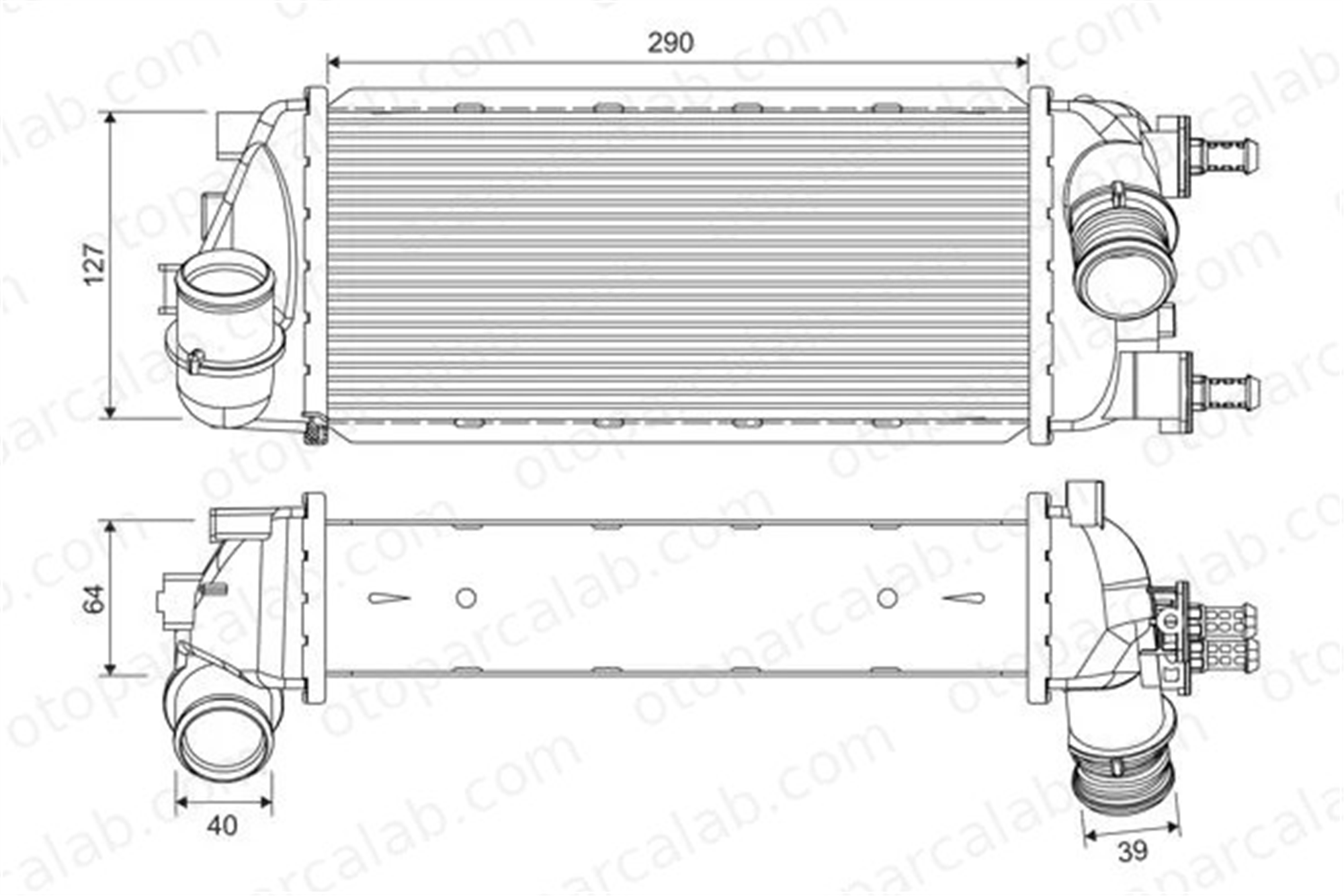 VALEO 818695 Turbo Radyatörü FIAT PANDA PANDA VAN 51930049 52002837